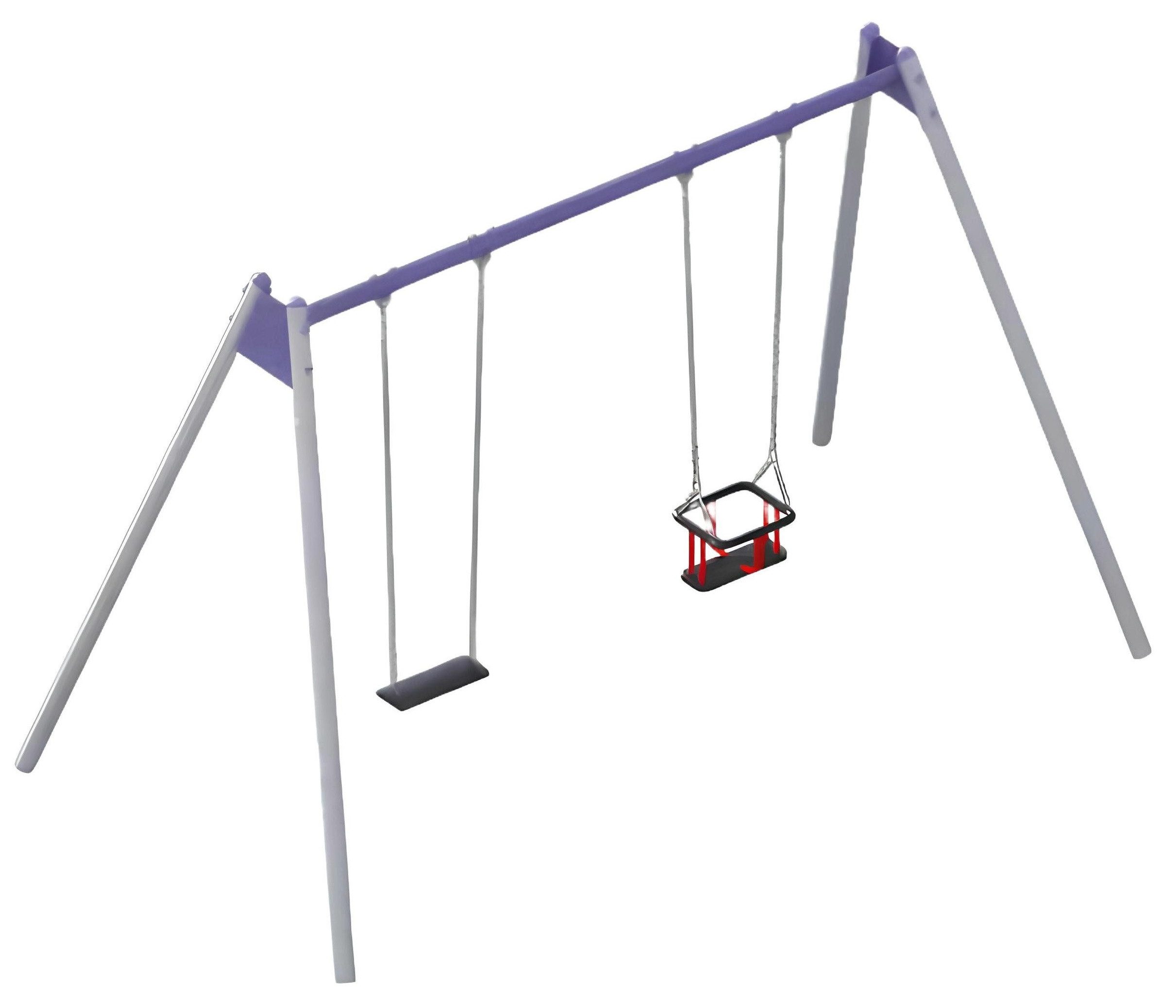 JVmoebel Doppelschaukel Schaukelplatz mit Slackline, Schaukel und Kinderkarussell, Made in Europa