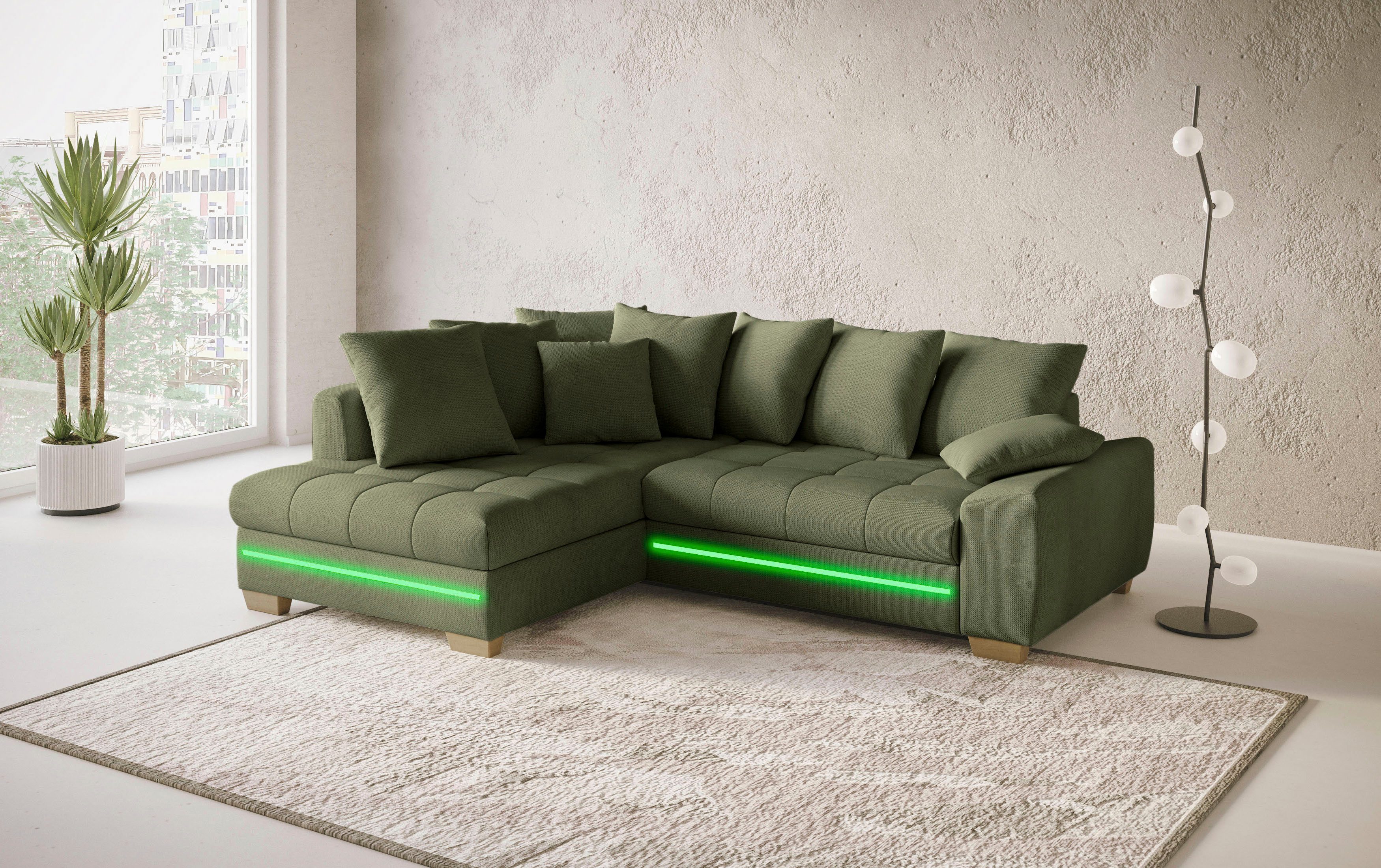 Mr. Couch Ecksofa "Nikita II, L-Form" mit RGB-LED Beleuchtung, wahlweise mi günstig online kaufen