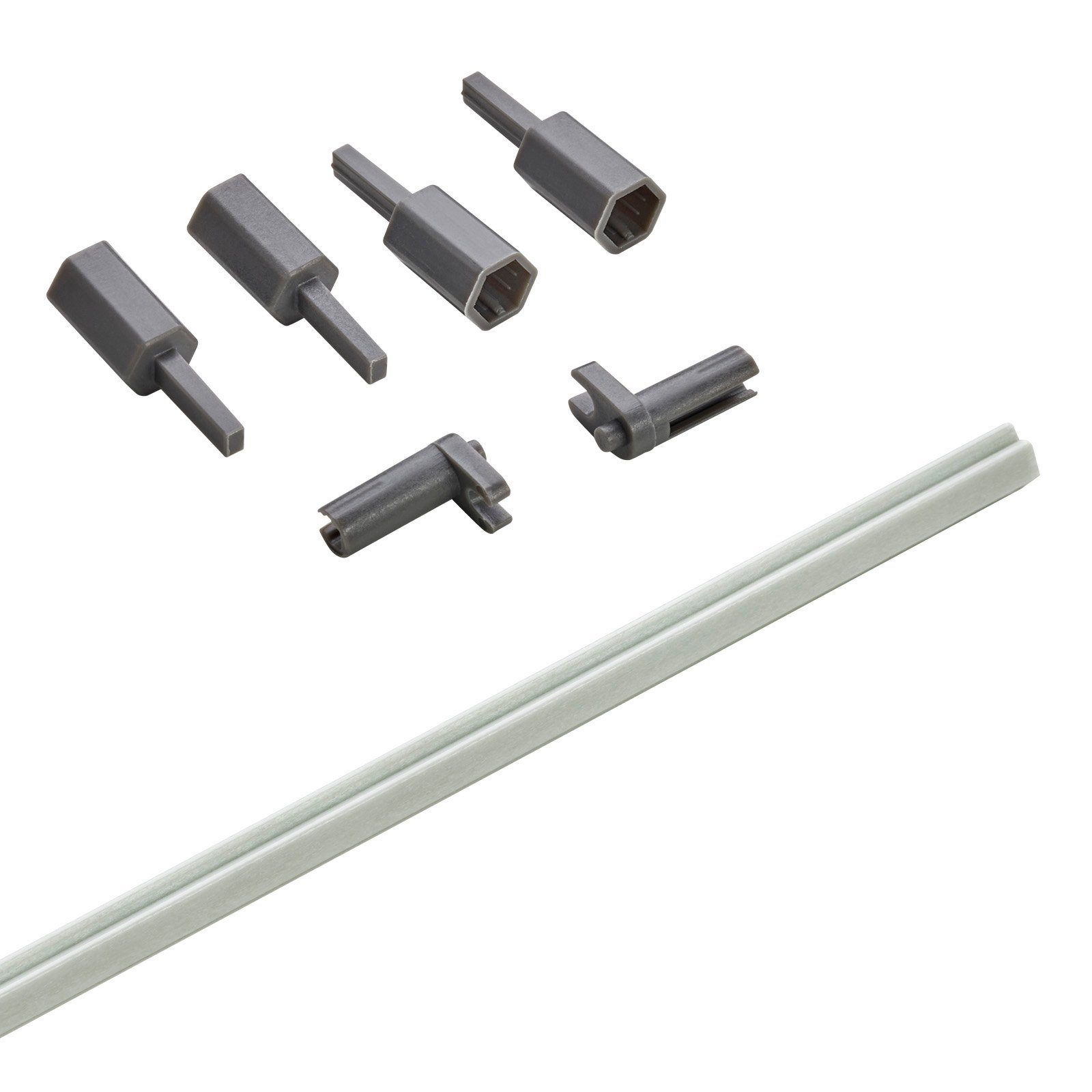 SO-TECH® Schublade Schubladensystem JUNKER SLIM Höhe 116 mm Push to Open, 35kg, Synchronisationsstange Länge 1200 mm, ablängbar, weiß / grau