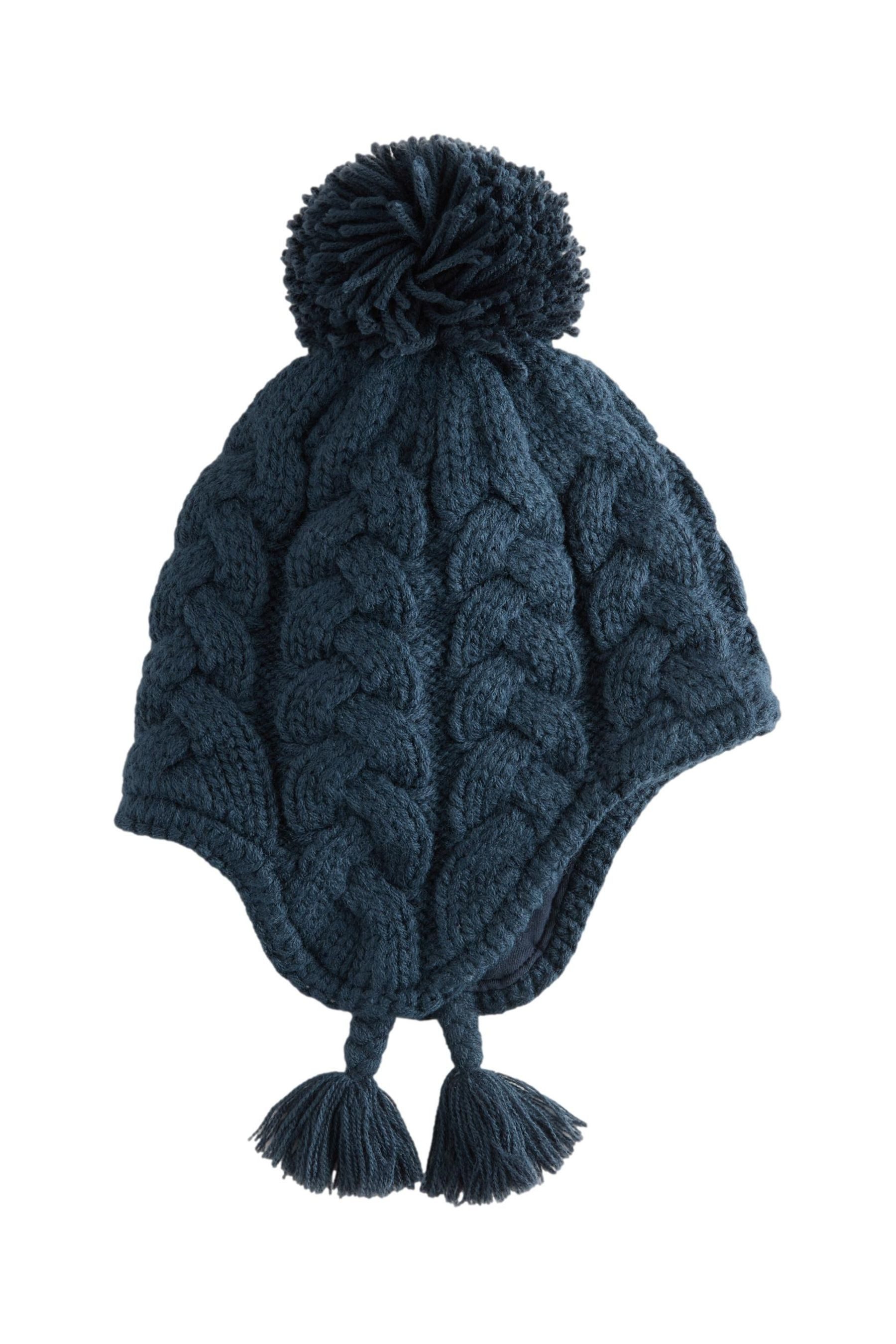 Next Bommelmütze Inca Pudelmütze mit Zopfmuster (1-St)