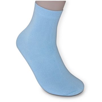 Die Sockenbude Kurzsocken UNI (Bund, 5-Paar, grau blau hellbraun) mit Komfortbund ohne Gummi