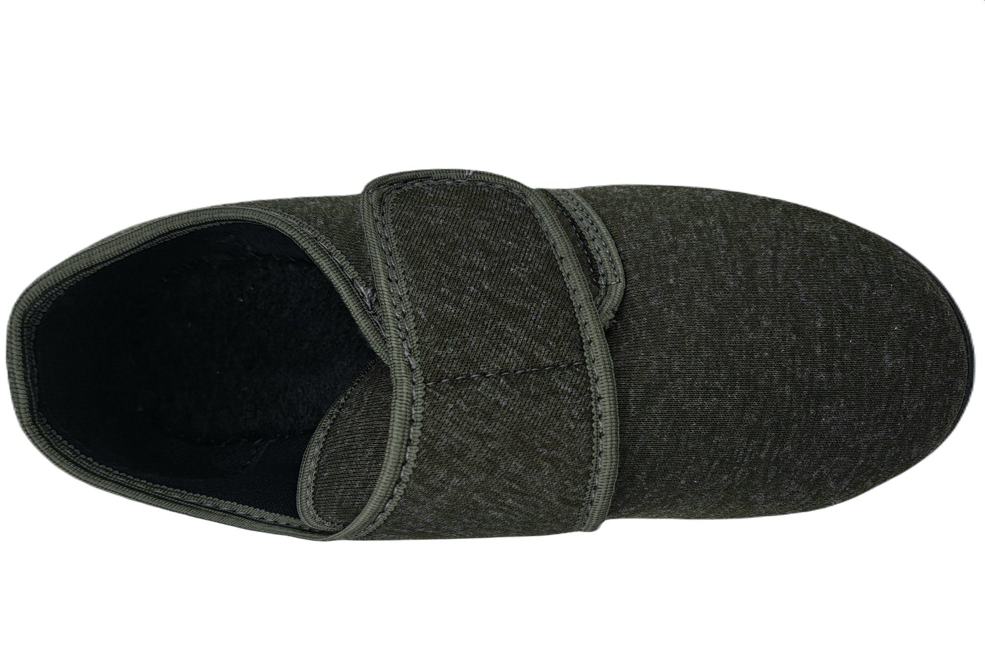 breite für Hausschuh Klettverschluss geeignet Kaki PADERO Füße