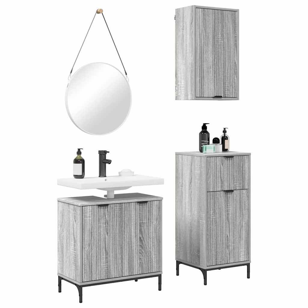 vidaXL Badezimmer-Set Badezimmermöbel Set Plaid 3 günstig online kaufen