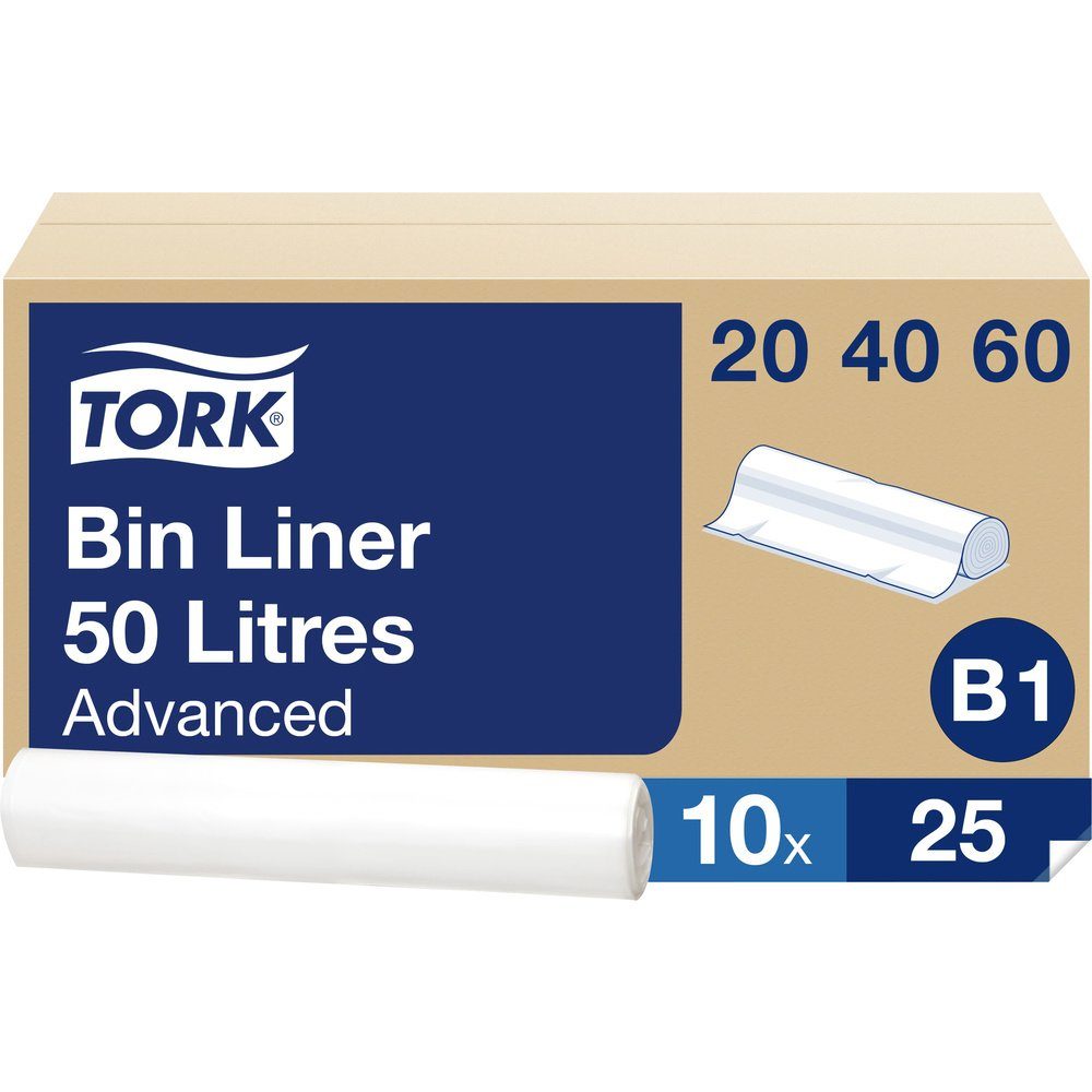 TORK Mülleimer TORK 204060 Müllsack 50 l Transparent 1 St.