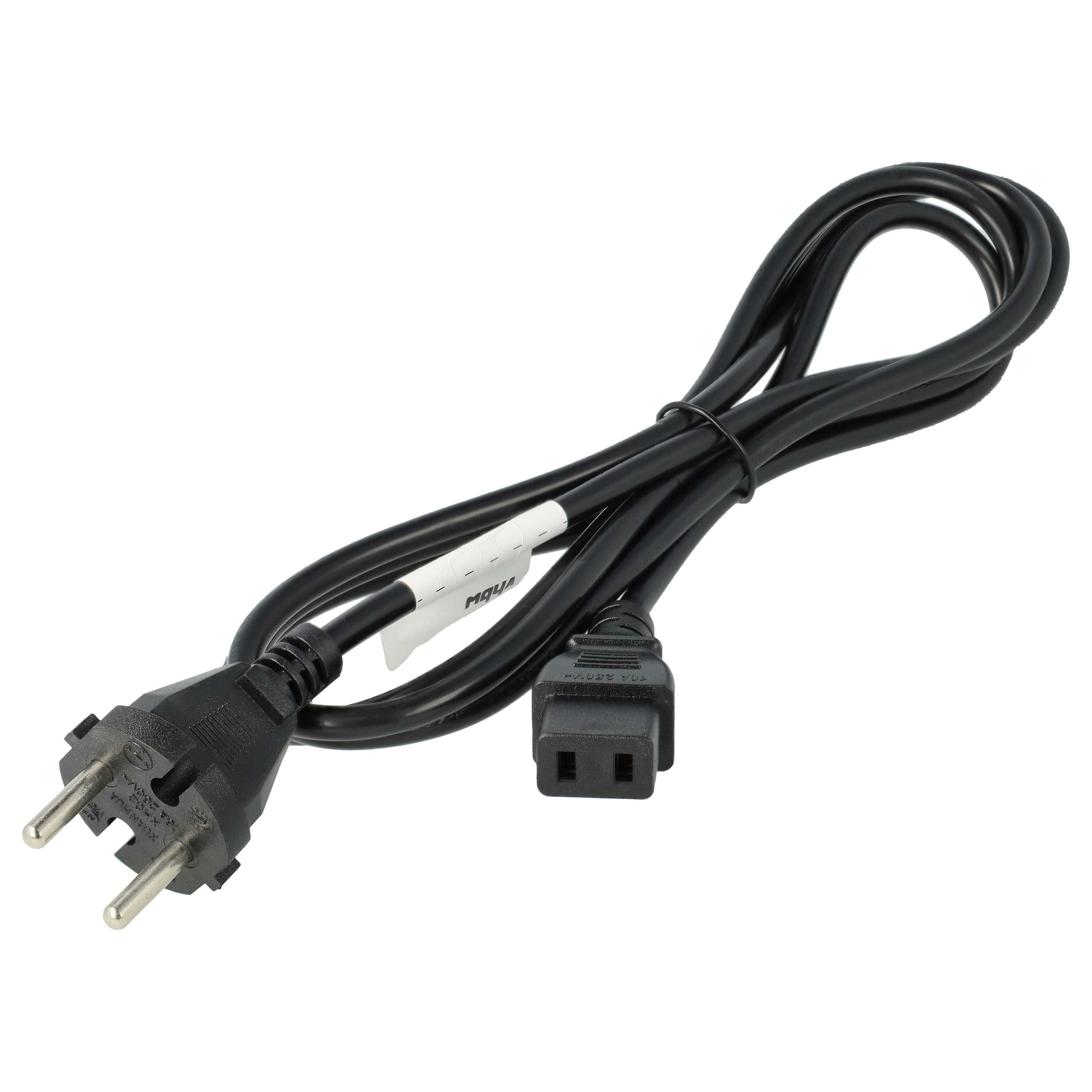 vhbw passend für Roland HP-135, E-70, E-86, E-96, EP-50, FP-8, FP-8G, G-800 Stromkabel, Stromkabel für diverse Kaltgeräte mit C9 Buchse z.B. für PC Monitor – Bild 2 von 5