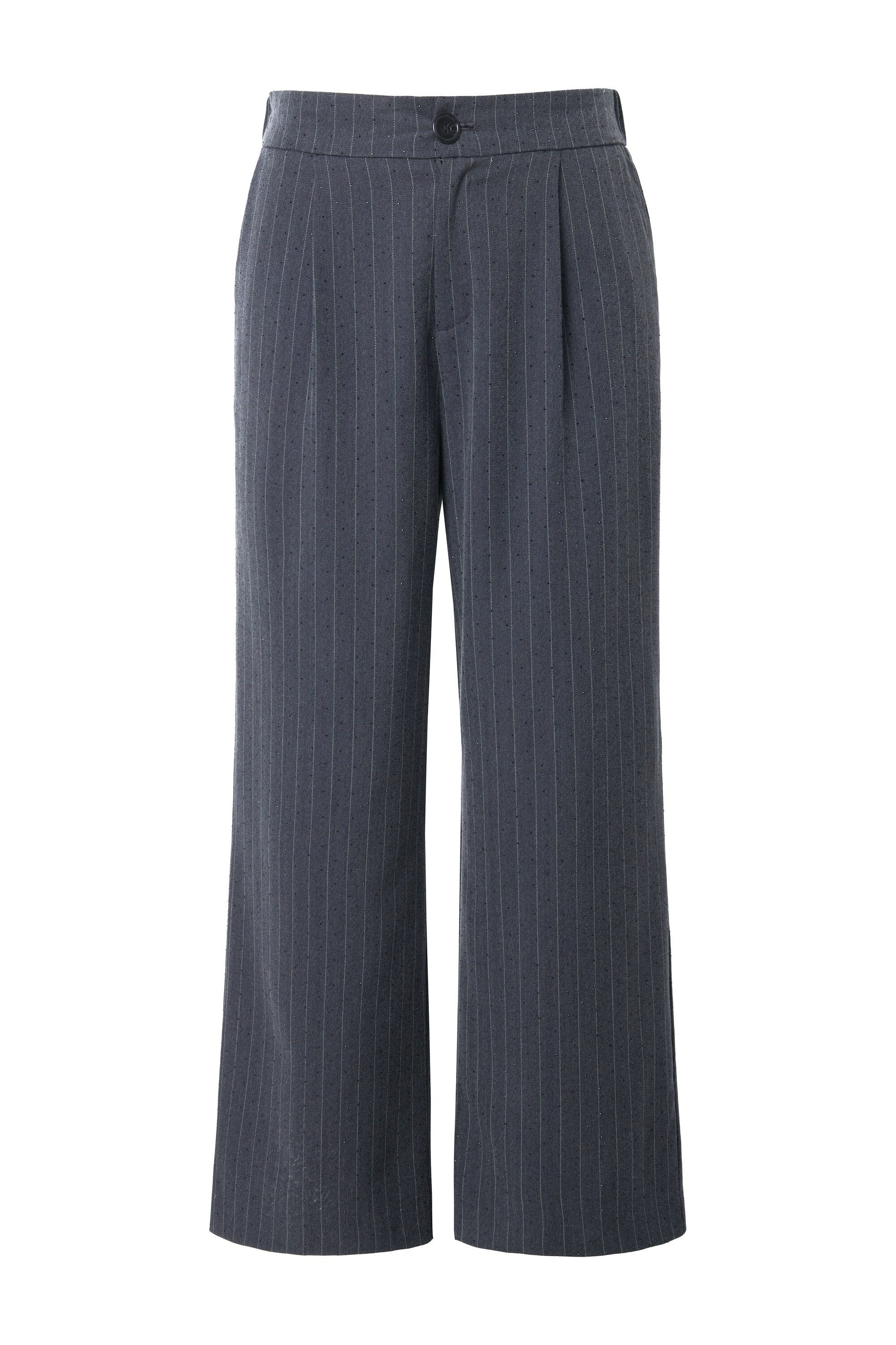 Funktionshose Nadelstreifen-Hose Wide Legs High Waist
