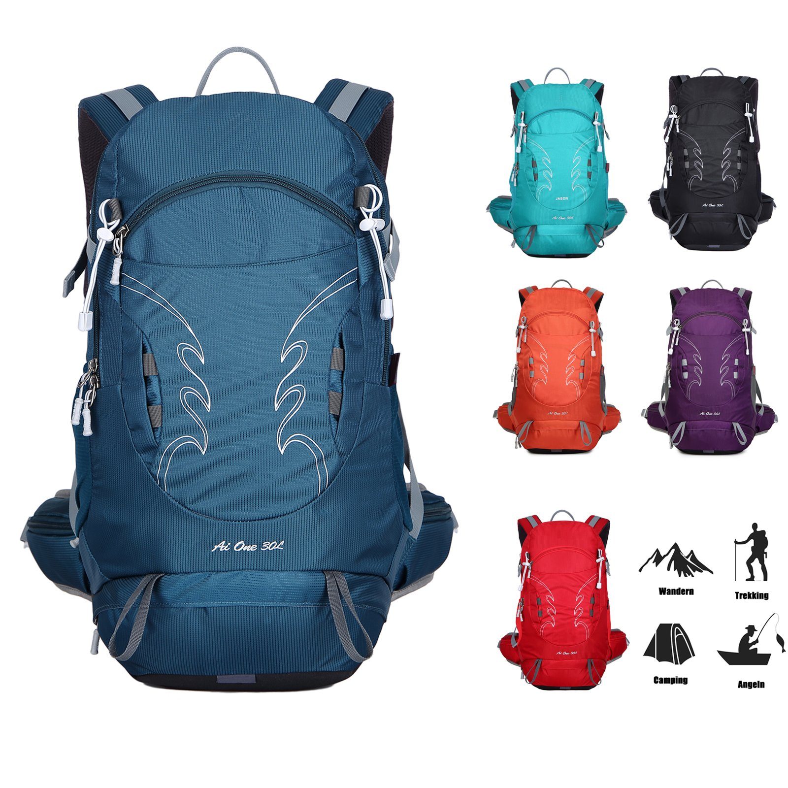 Regenschutz Polyester Einstellbar Rucksack Wandern Wasserdicht Camping Tasche 