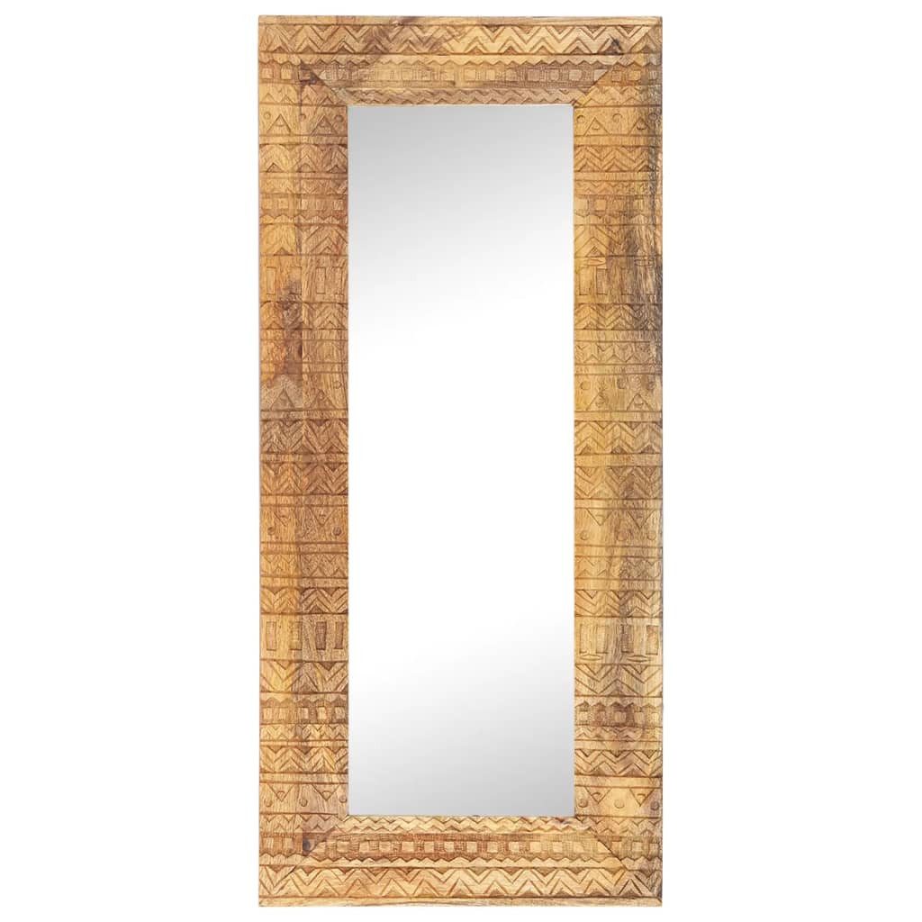 vidaXL Spiegel Handgeschnitzter Spiegel 110x50x2,5 cm Massivholz (1-St)