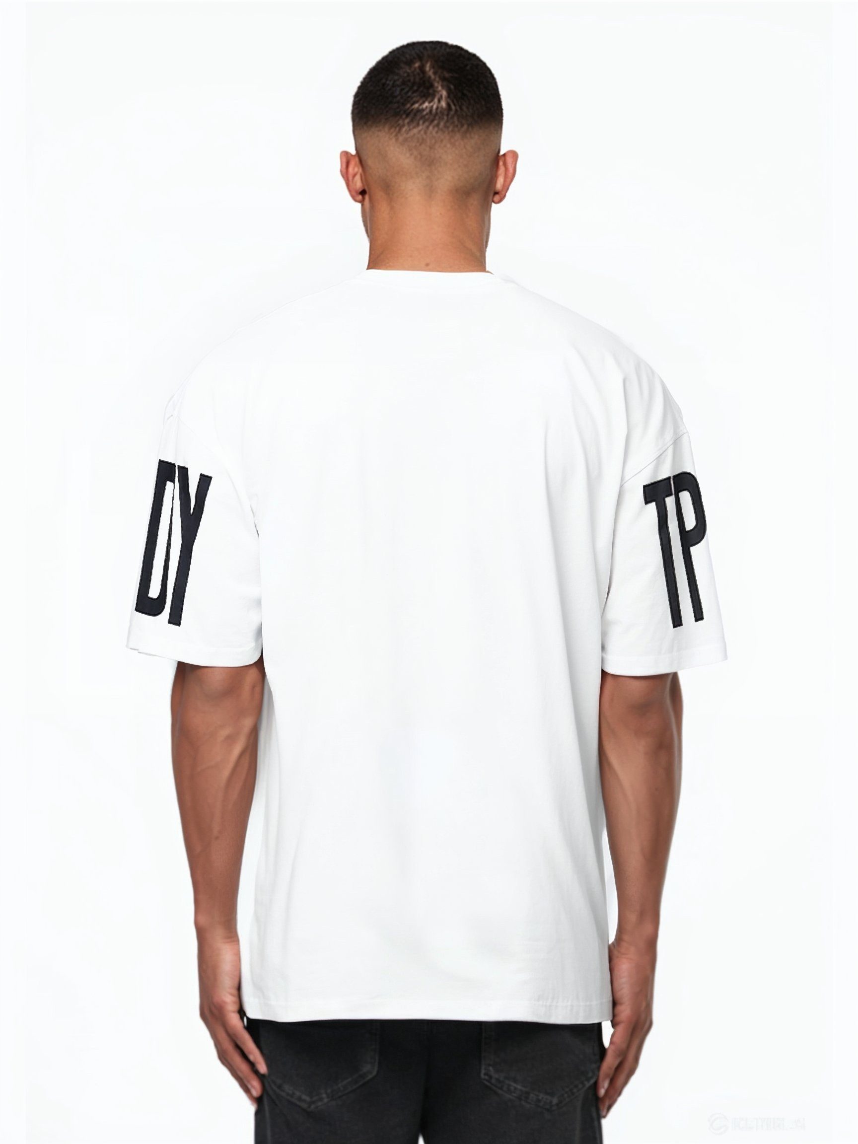 trueprodigy Oversize-Shirt Viktor Logoprint Rundhals dicker Stoff
