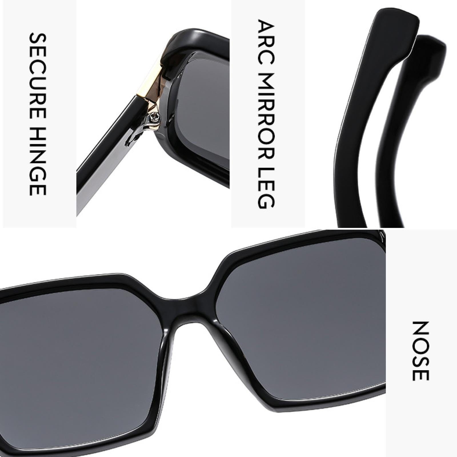 RWEUOQ Sonnenbrille Quadratische Sonnenbrille mit Farbverlauf, günstig online kaufen
