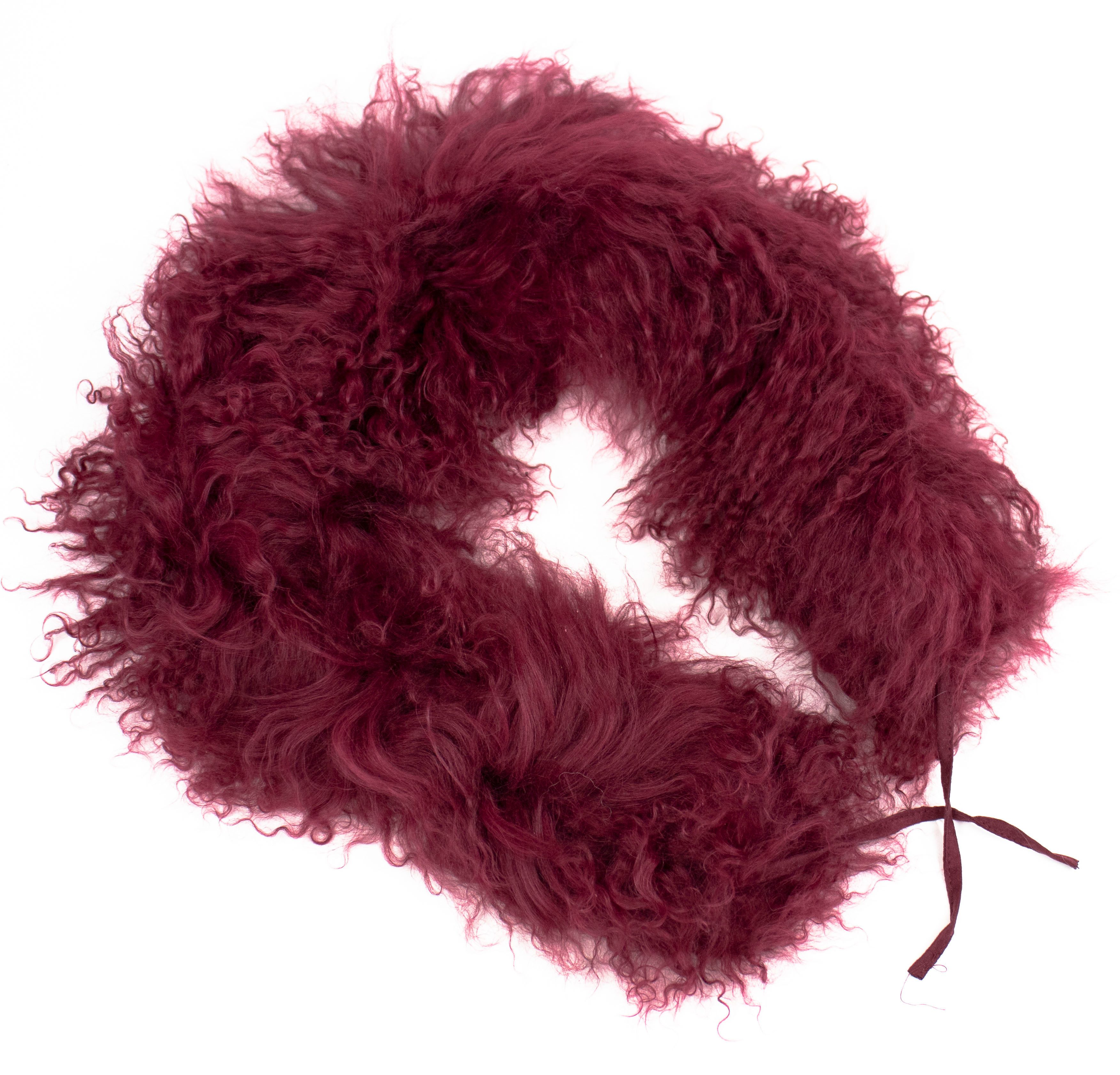 Reissner Lammfelle Schal Tibet Lammfell Kurz Schal BOA Kragen 75cm