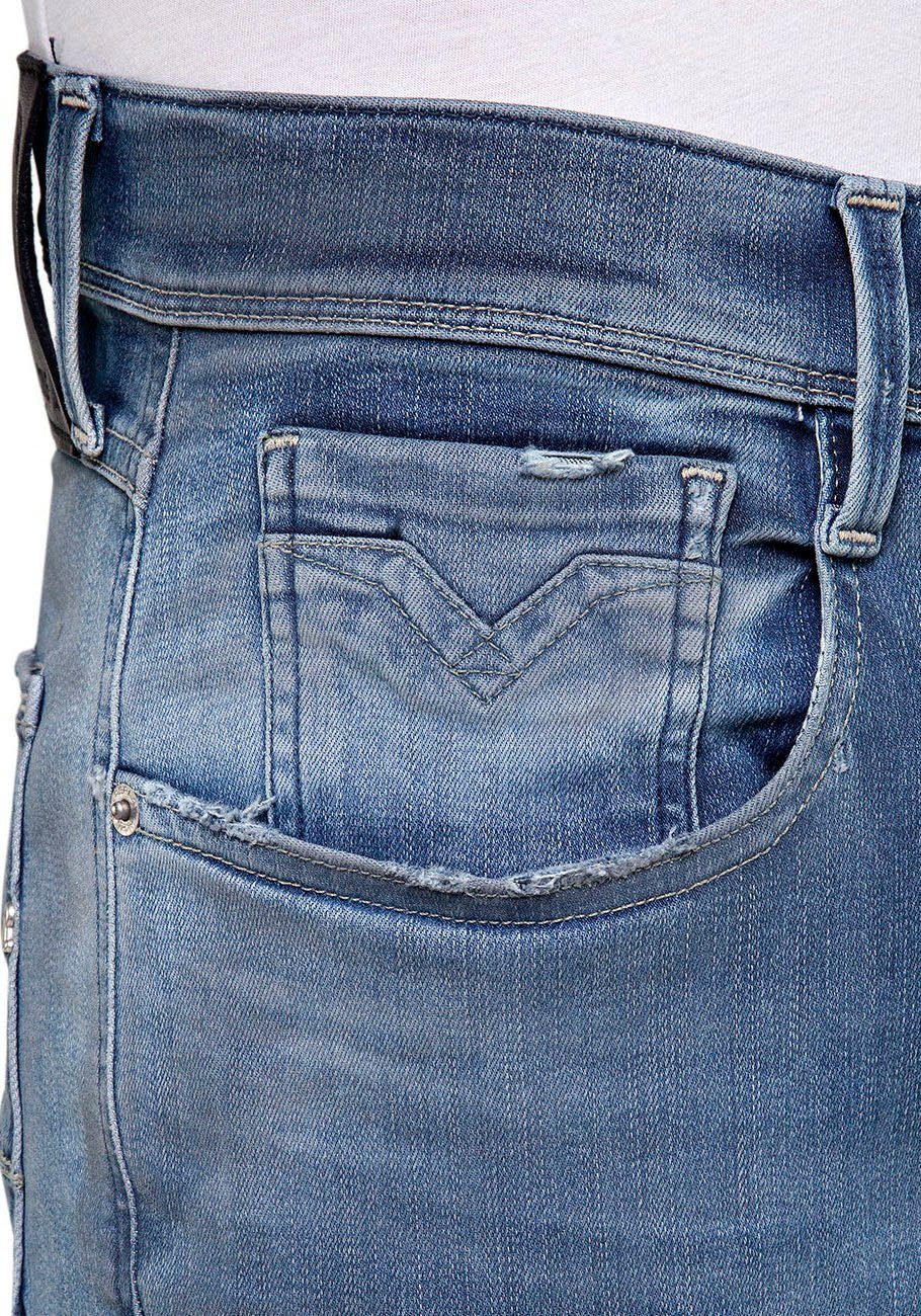 Replay Slim-fit-Jeans blue-grey HYPERFLEX ANBASS BIO