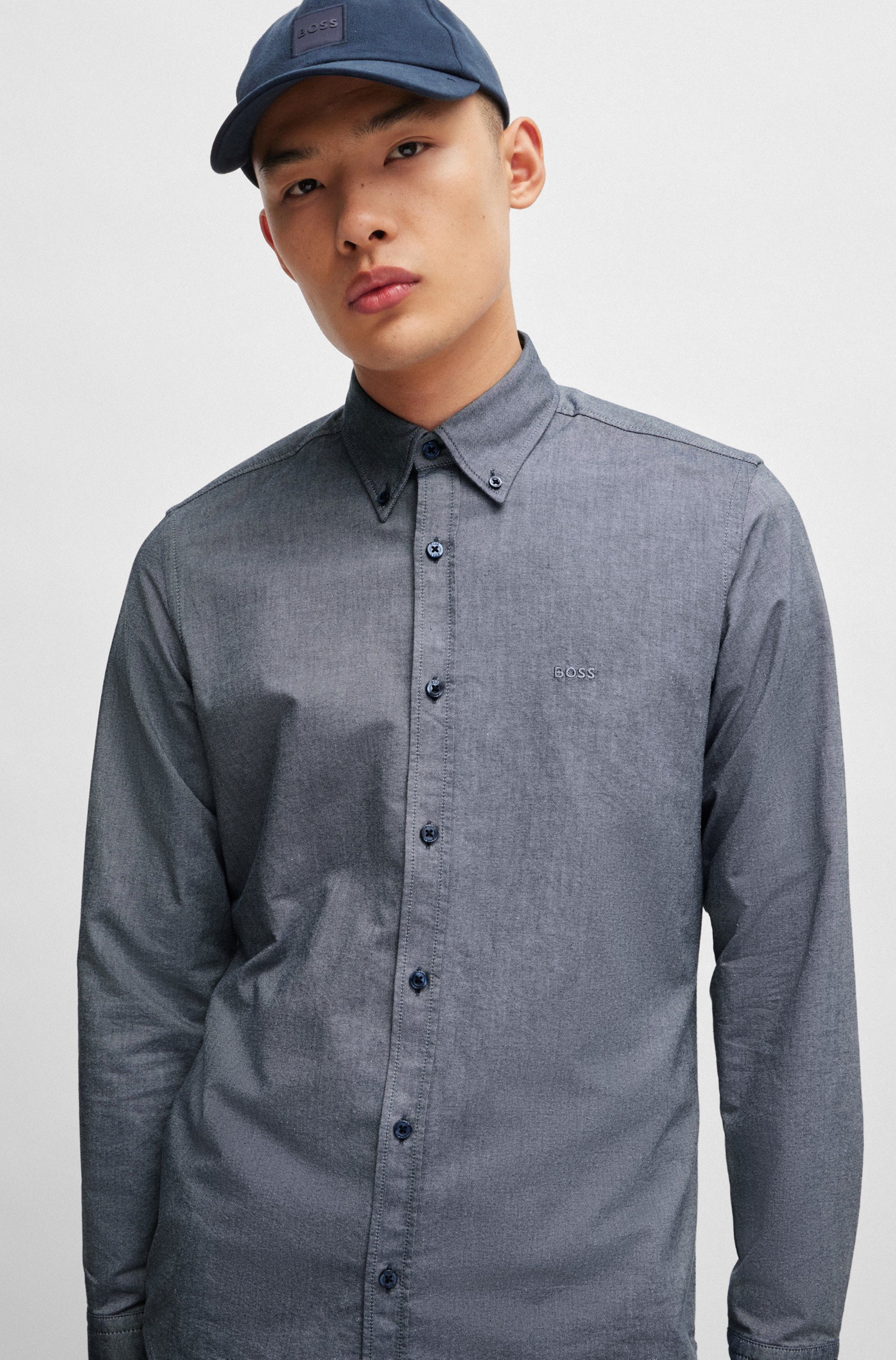 BOSS ORANGE Businesshemd Rickert mit Button-down-Kragen