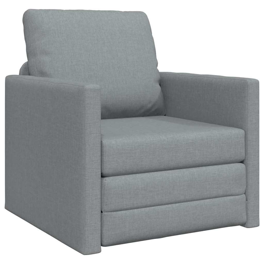 vidaXL Sofa Schlafsofa 60cm Hellgrau Stoff, 1 Teile günstig online kaufen