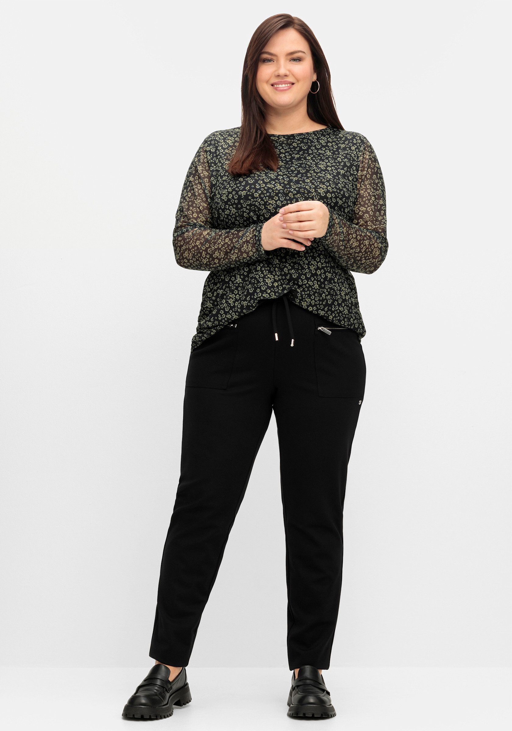 Sheego Jerseyhose Jogg Pants . im Cargostil, mit Komfortbund günstig online kaufen