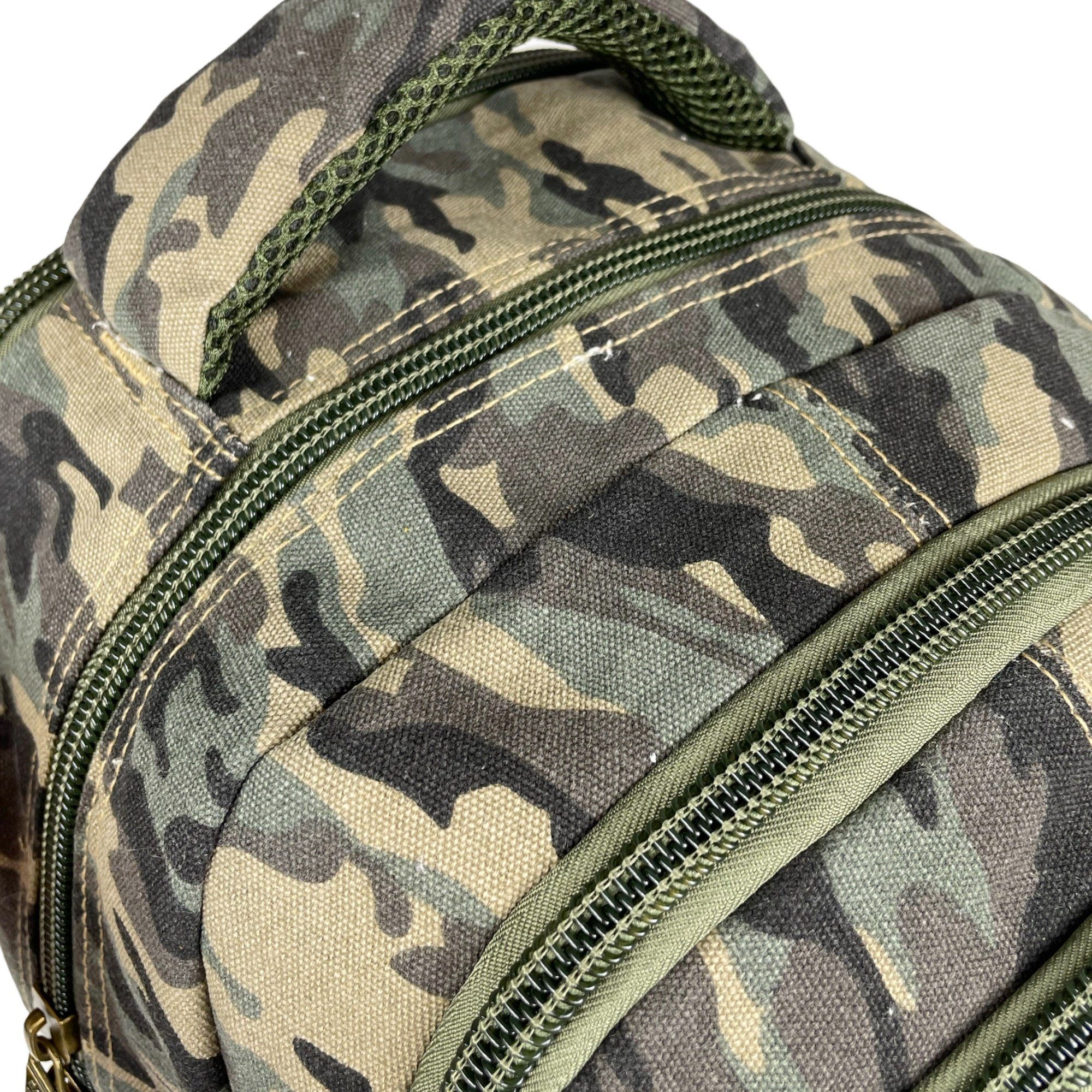 robuster camouflage Freizeitrucksack Babyfish Taschen4life uni Laptopfach, BA01, Canvas, Rucksack Stoffrucksack, &