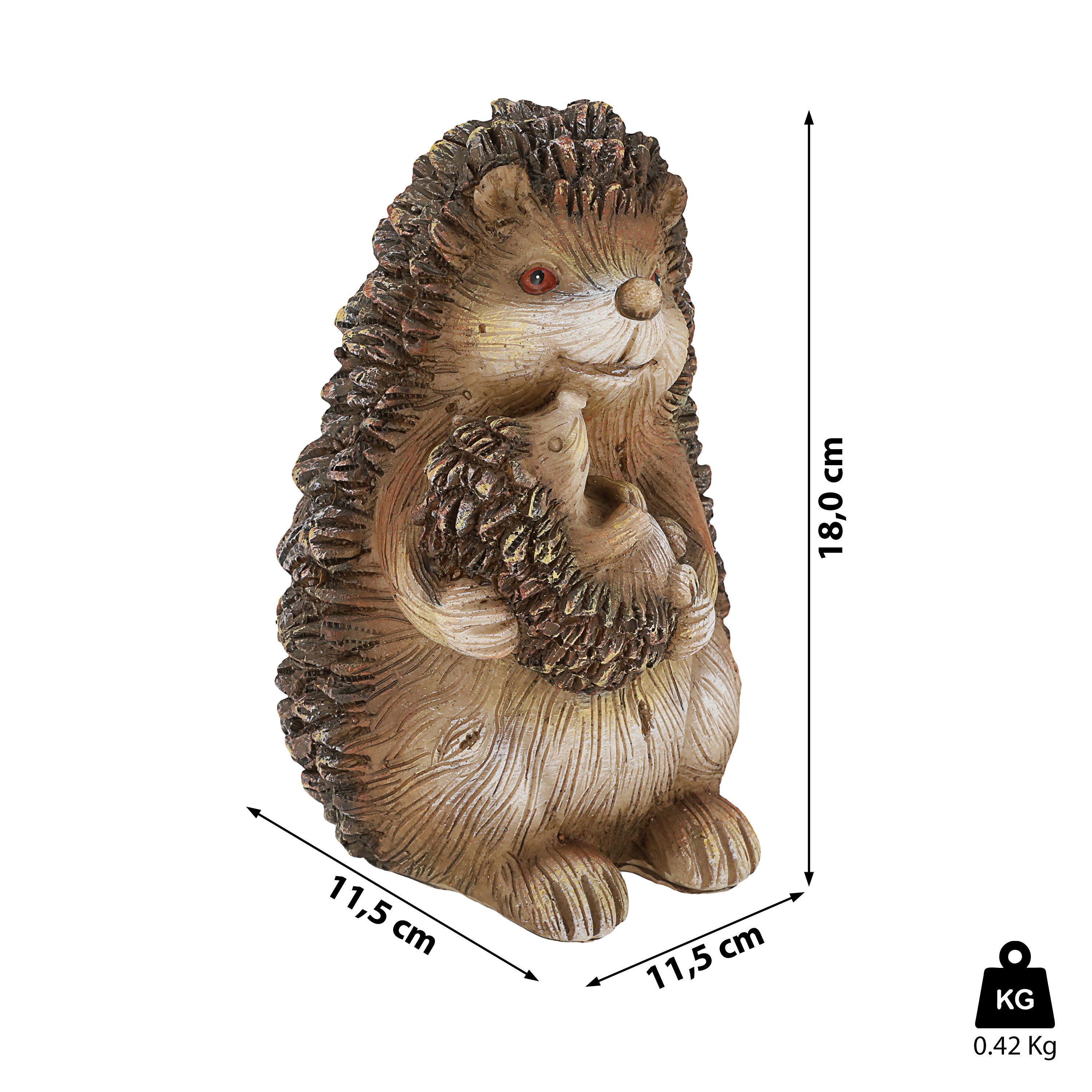 CEPEWA Dekofigur Igel Mama mit Kind 11,5x17,5cm Polyresin Dekofigur Gartend günstig online kaufen