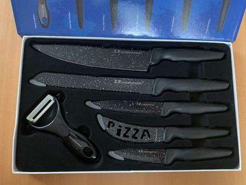 Cheffinger Messer-Set (6-tlg), 6 teiliges Messerset (5 Messer 1 Sparschäler)
