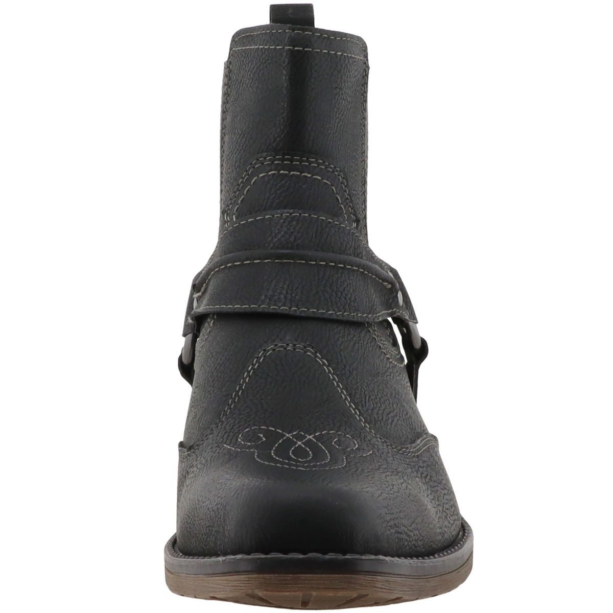 Mustang Shoes 36M0031001-black Stiefelette Western/Biker-Boot mit markantem Stiefelband – Bild 5 von 5