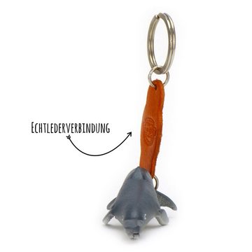 Monkimau Schlüsselanhänger Delfin Schlüsselanhänger aus Leder (Packung)