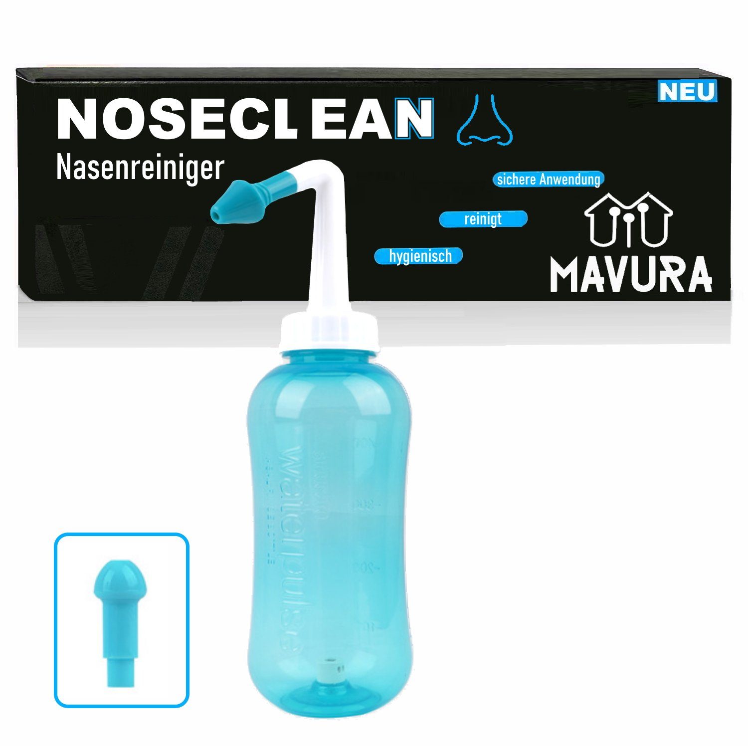 Sprühflasche NOSECLEAN Premium Nasendusche Nasenspülung Nasenspüler