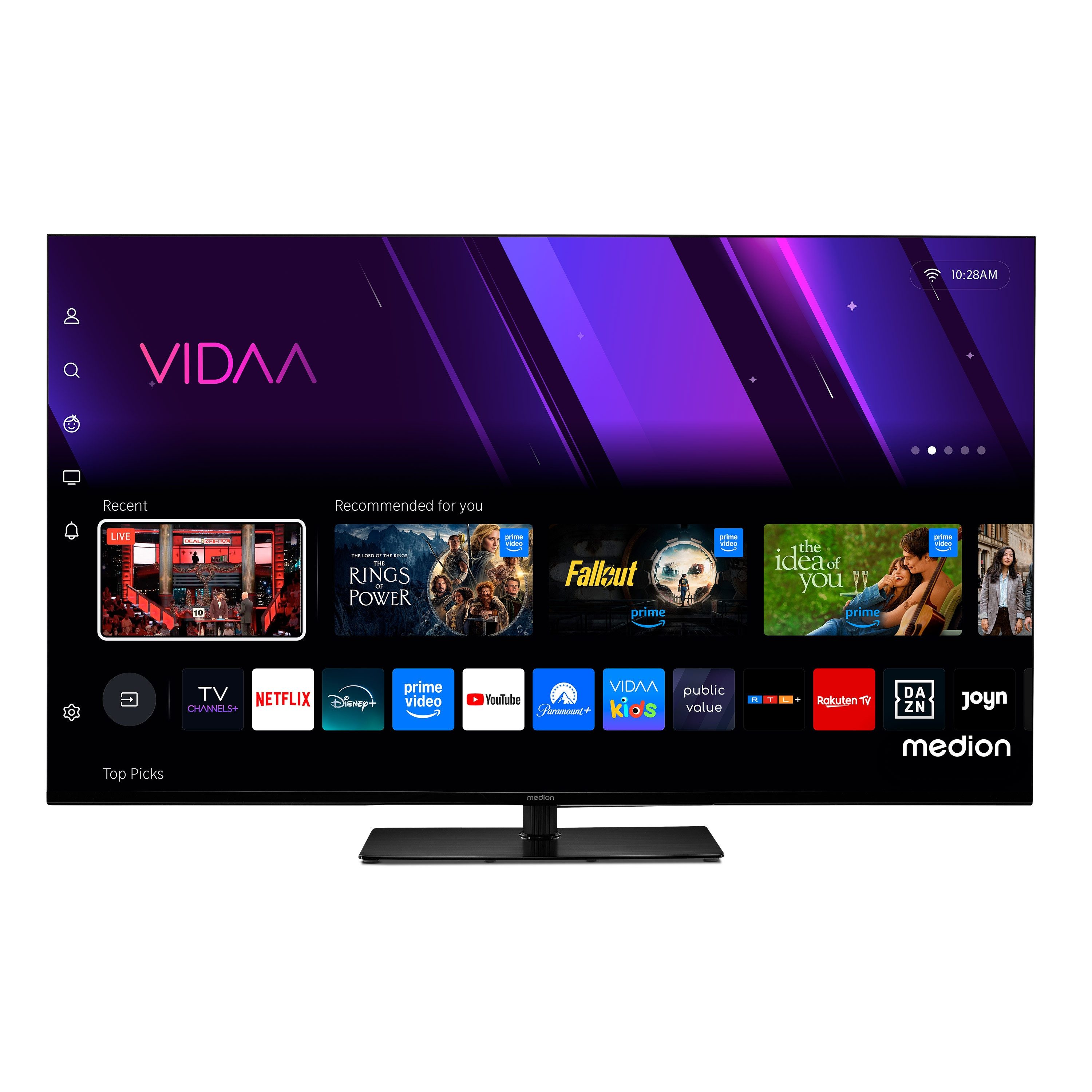 Medion® MD843300 LCD-LED Fernseher (108 cm/43 Zoll, 4K Ultra HD, Smart TV, VIDAA TV, Dolby Vision, Dolby Atmos, Netflix, HBO Max, Prime Video, Disney+, WOW)