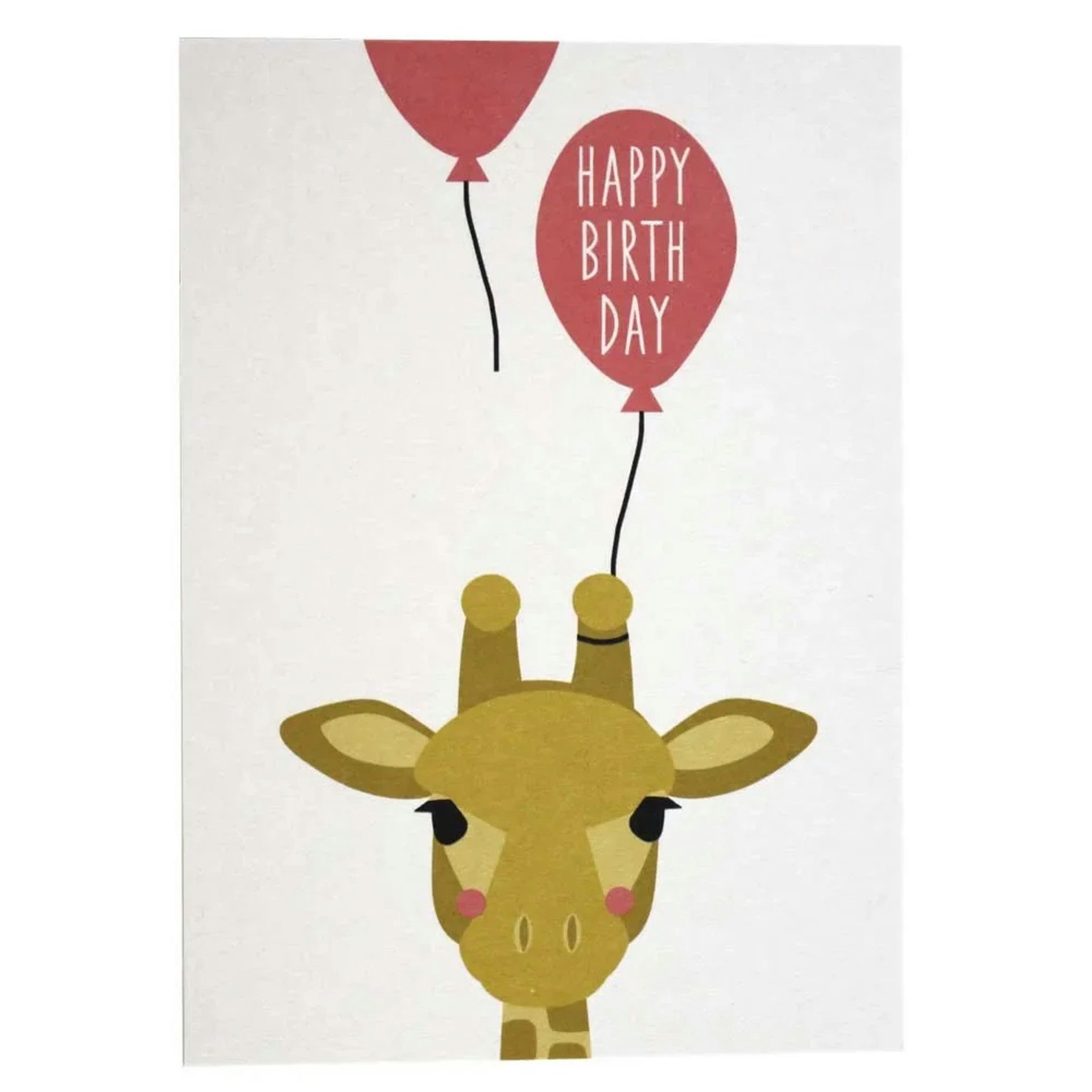 Ava & Yves Grußkarte Postkarte Geburtstag Giraffe, Modernes Konfetti-Design