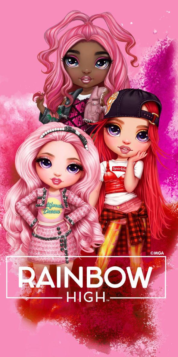 Rainbow High Strandtuch Rainbow High Badetuch Handtuch Strandtuch 70 x 140 günstig online kaufen