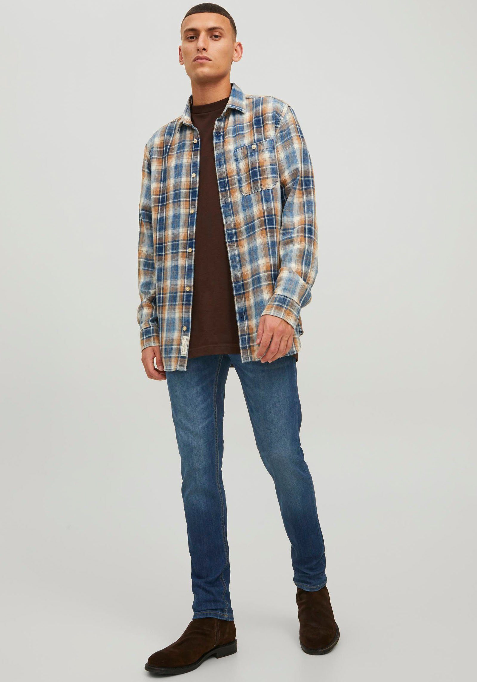 Jack & Jones Slim-fit-Jeans JJIGLENN Slim-Fit mit Stretch und praktischer 5-Pocket-Form Baumwollmischung, slim fit