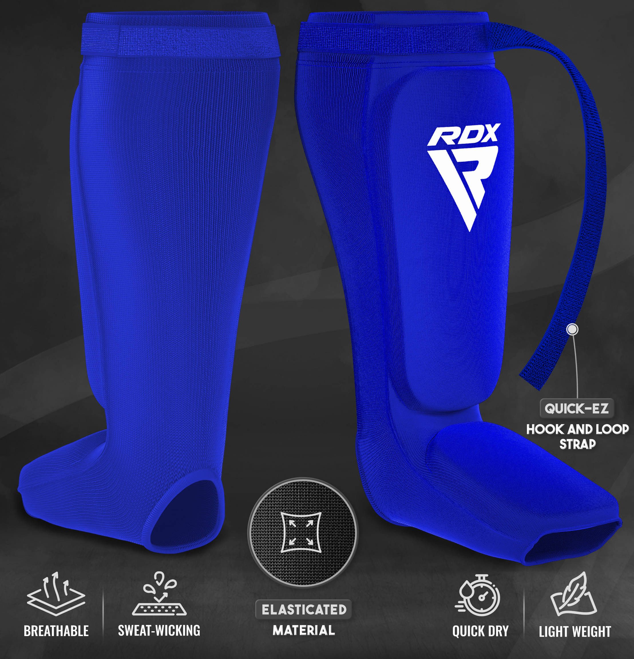 RDX Sports Kampfsport Schienbeinschoner RDX SIB Gepolsterte SchienbeinSchützenr Standard certified (2, Knee Protection), Adults