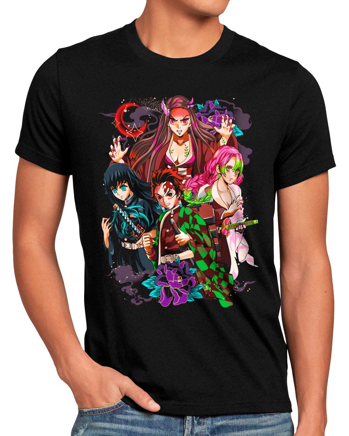 style3 Print-Shirt demon anime japan manga slayer