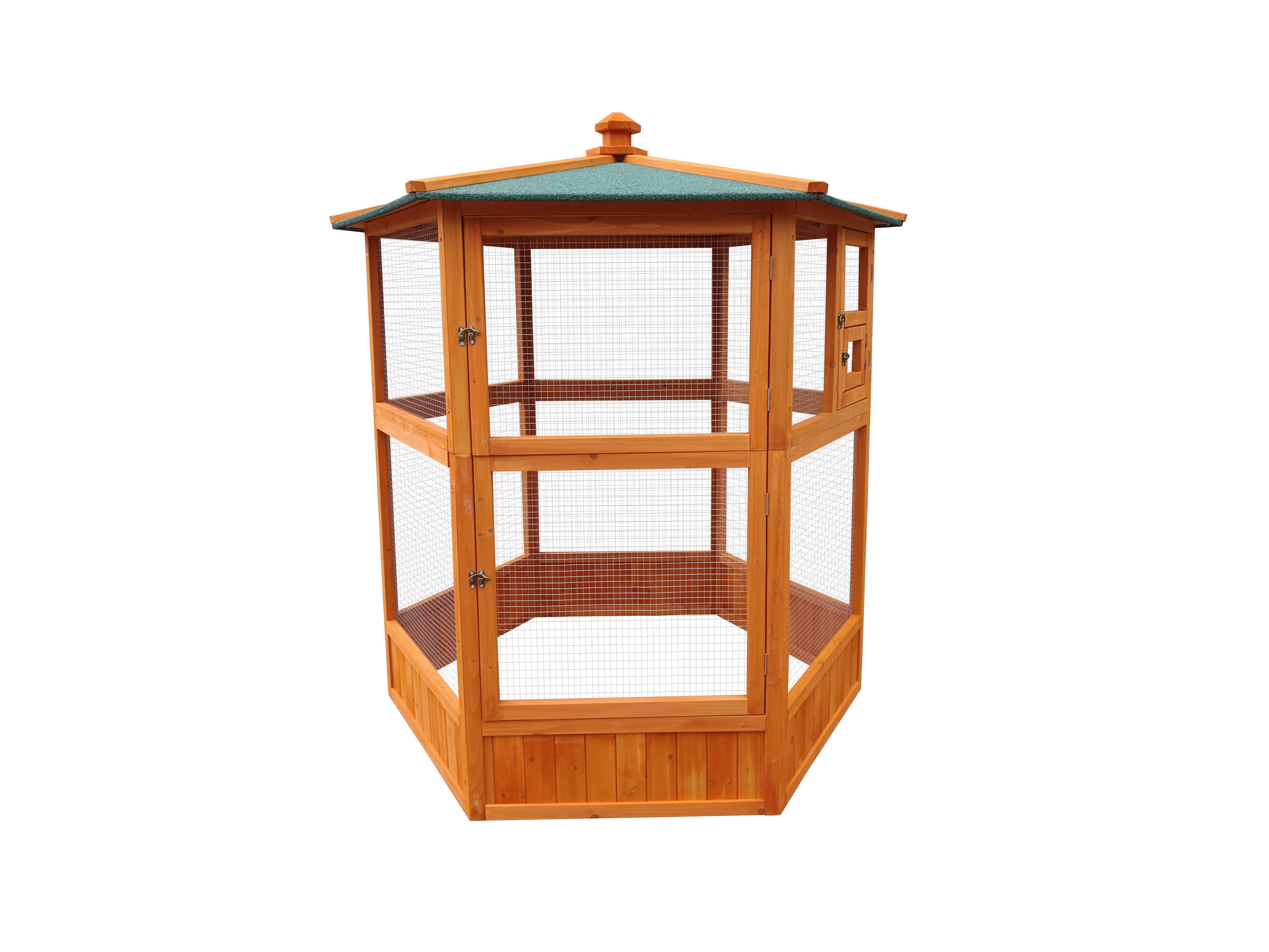 BruKa Vogelkäfig FREIFLUG XXL Vogelvoliere Holz Voliere Vogelhaus Käfig Vogel Papagei