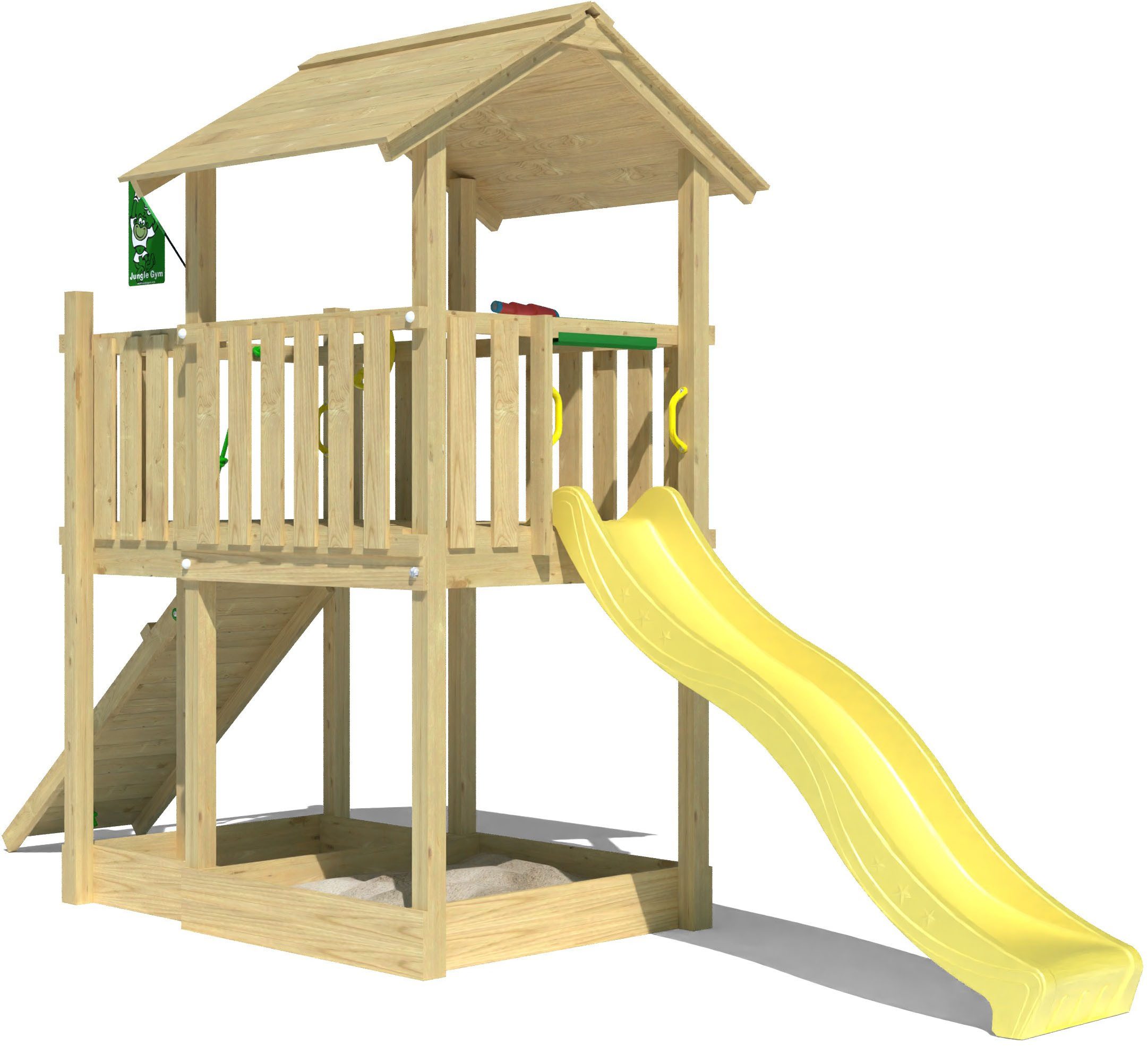 Jungle Gym Spielturm Drift, Spielanlage inklusive Rutsche mit Wasseranschluss