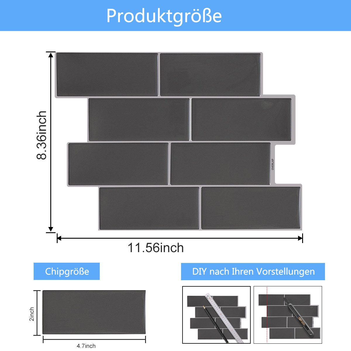 Coonoor Küchenrückwand selbstklebend Spritzschutz Küche 3d günstig online kaufen