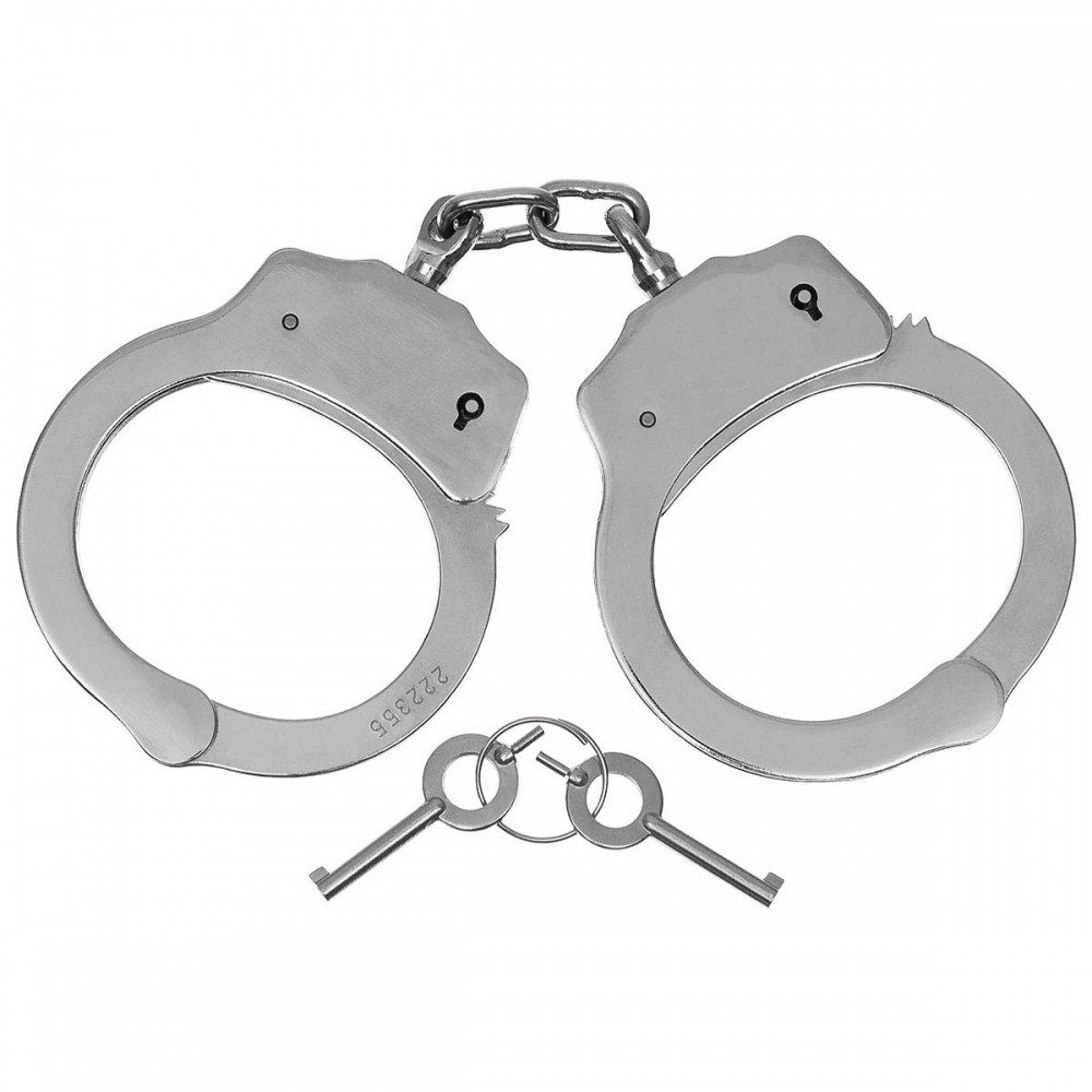 MFH Polizei-Kostüm MFH Handschellen Deluxe aus Stahl mit 2 Schlüsseln.
