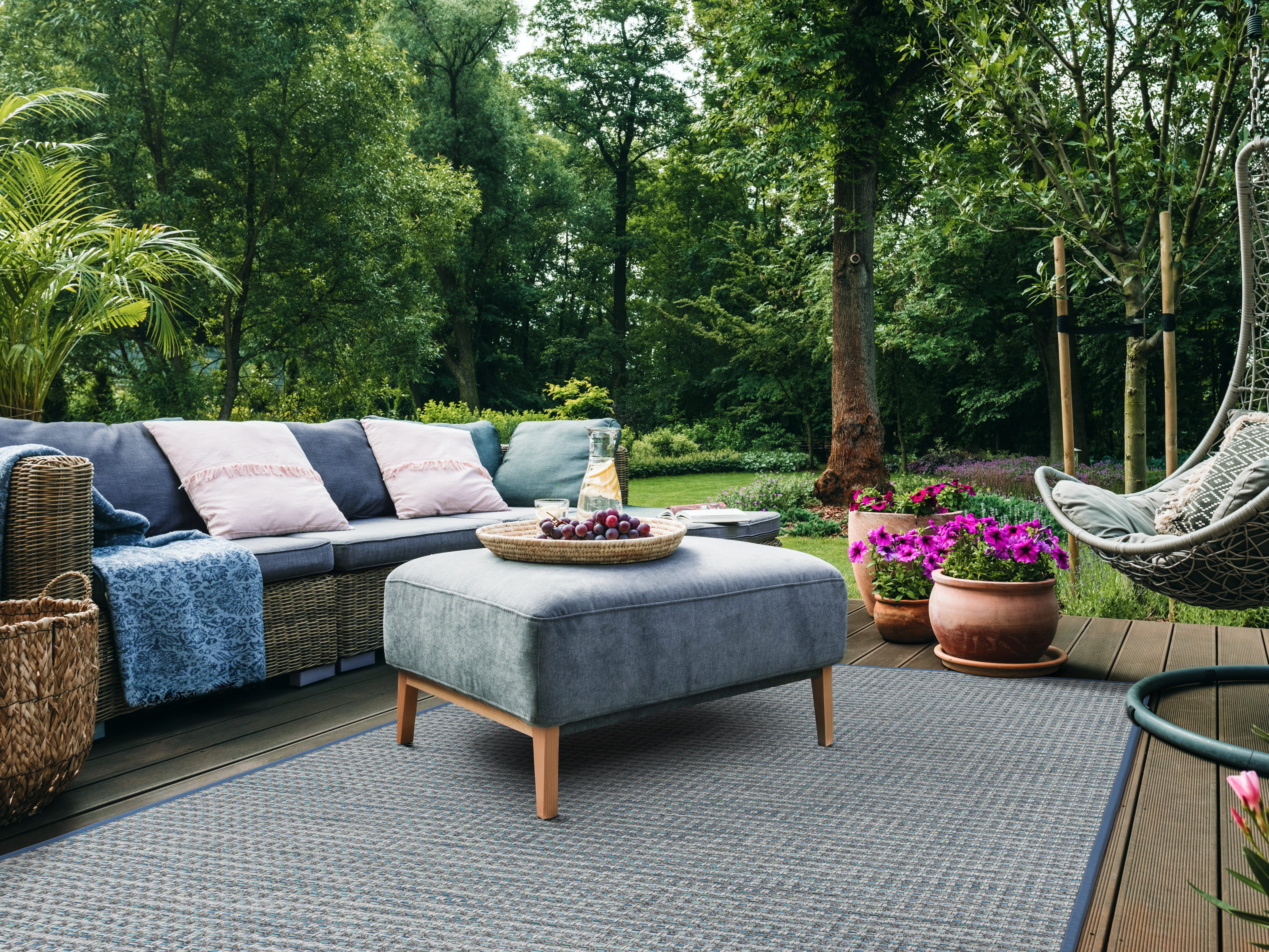 Dekowe Teppich Joy Antigua, rechteckig, Höhe: 10 mm, meliert, Weboptik, mit Bordüre, In- und Outdoor geeignet