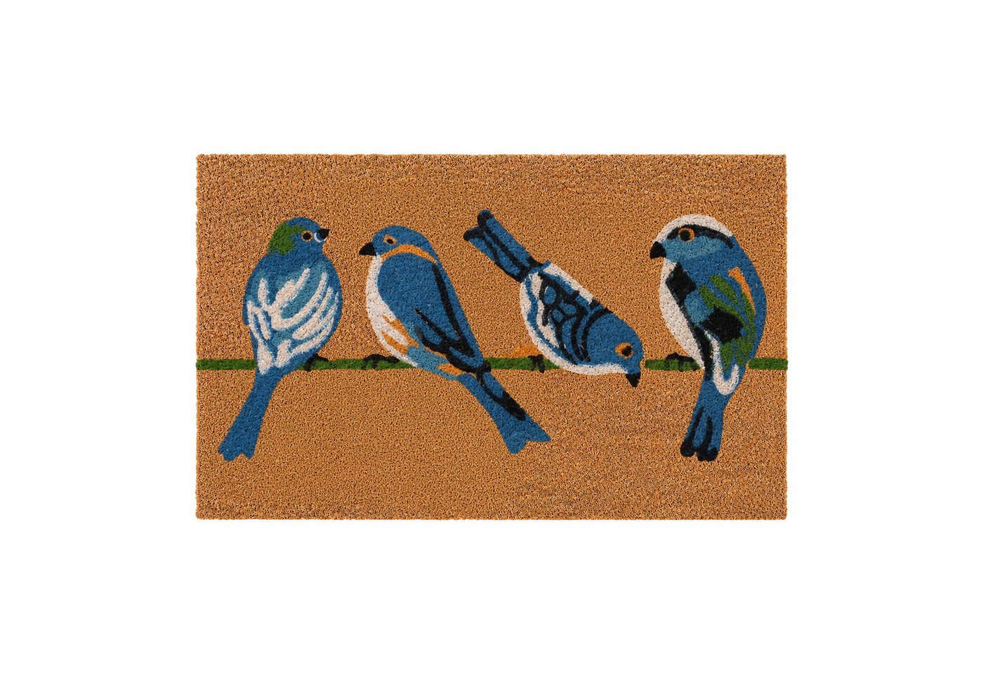 relaxdays Fußmatte Kokos Fußmatte Tiere 60x40 cm, Rechteckig, Höhe: 15 mm, D