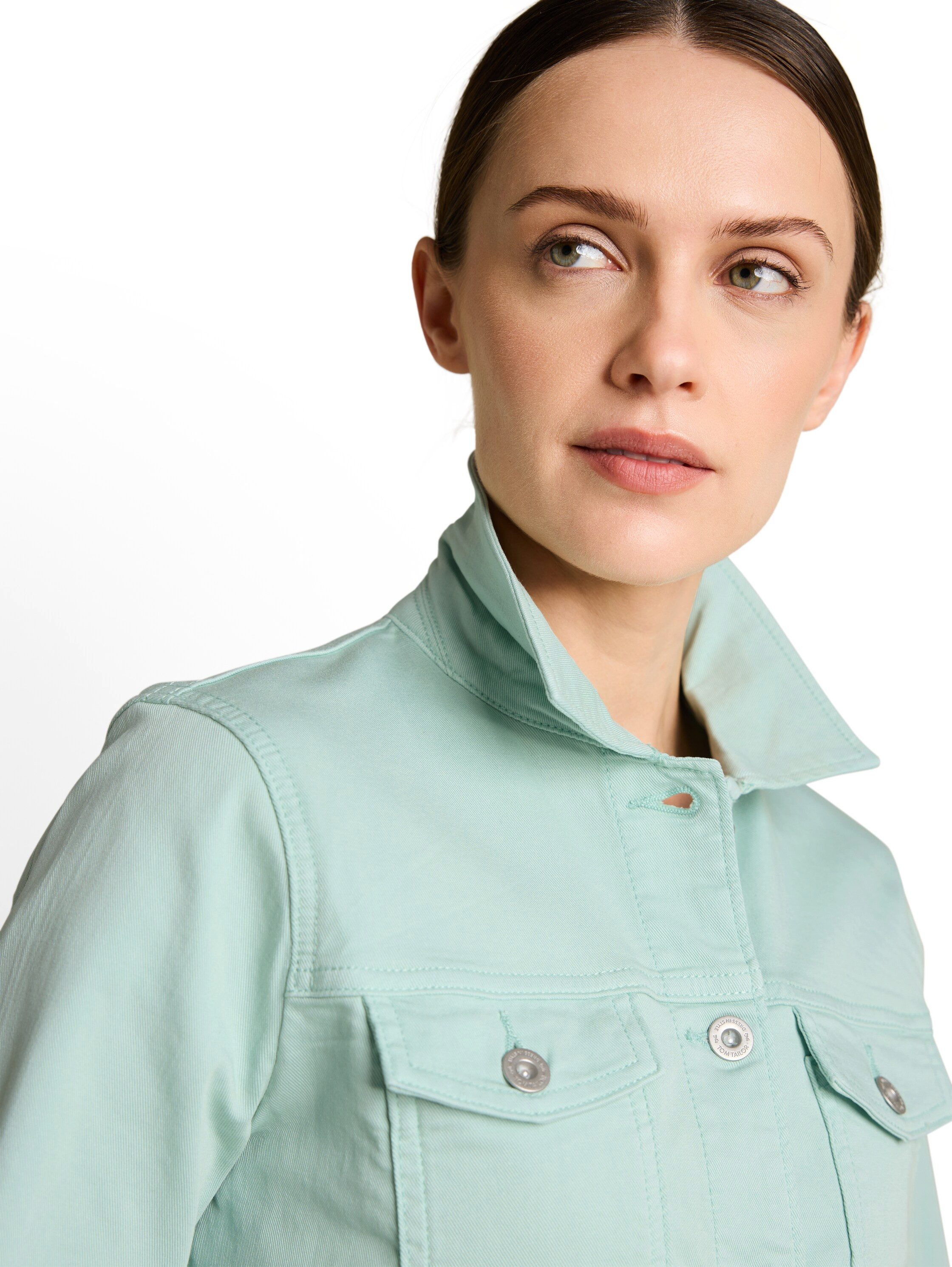 TOM TAILOR Jeansjacke mit Knopfleiste und Stretch