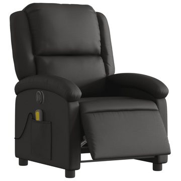 vidaXL Sessel Massagesessel Elektrisch Schwarz Echtleder (1-St)