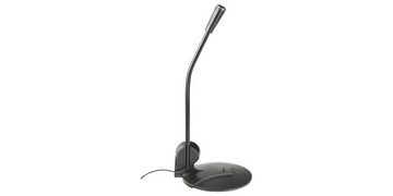 Trust Standmikrofon Primo Tisch-Mikrofon Desktop Mic Ständer für PC schwarz, Omnidirektional,3,5 mm Klinke