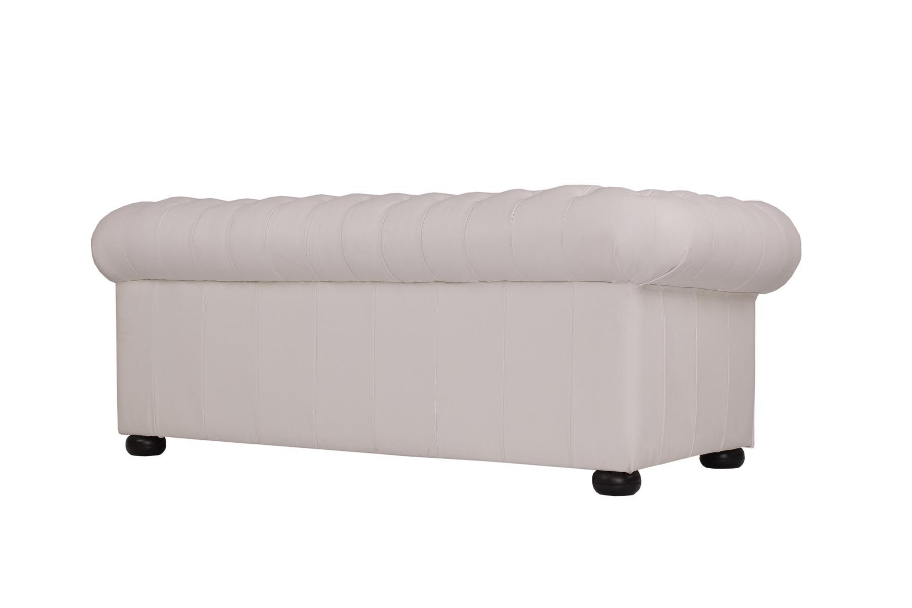 Chesterfield-Sofa Sofa Chesterfield 3-Sitzer Couch "Comfort" Deluxe Ledersofa Salottini