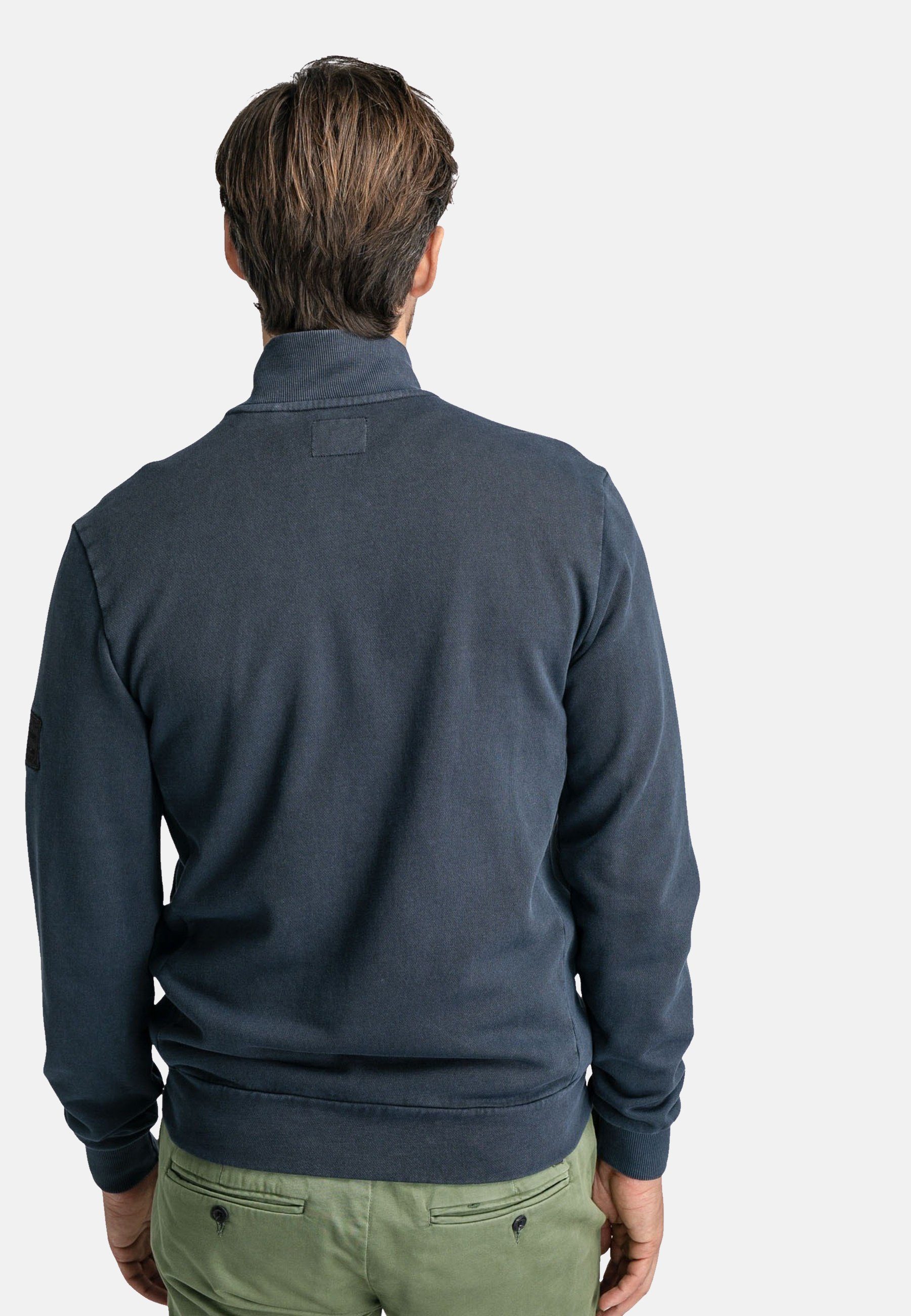 Petrol Industries Sweatjacke Sweatjacke Collar Jacke Sweater dunkelblau Reißverschluss mit