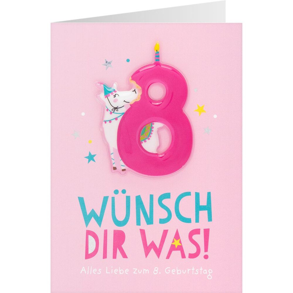 Sheepworld Geburtstagskarten Geburtstagskarte - Wünsch dir was! - Всеs Liebe zum 8. Geburtstag