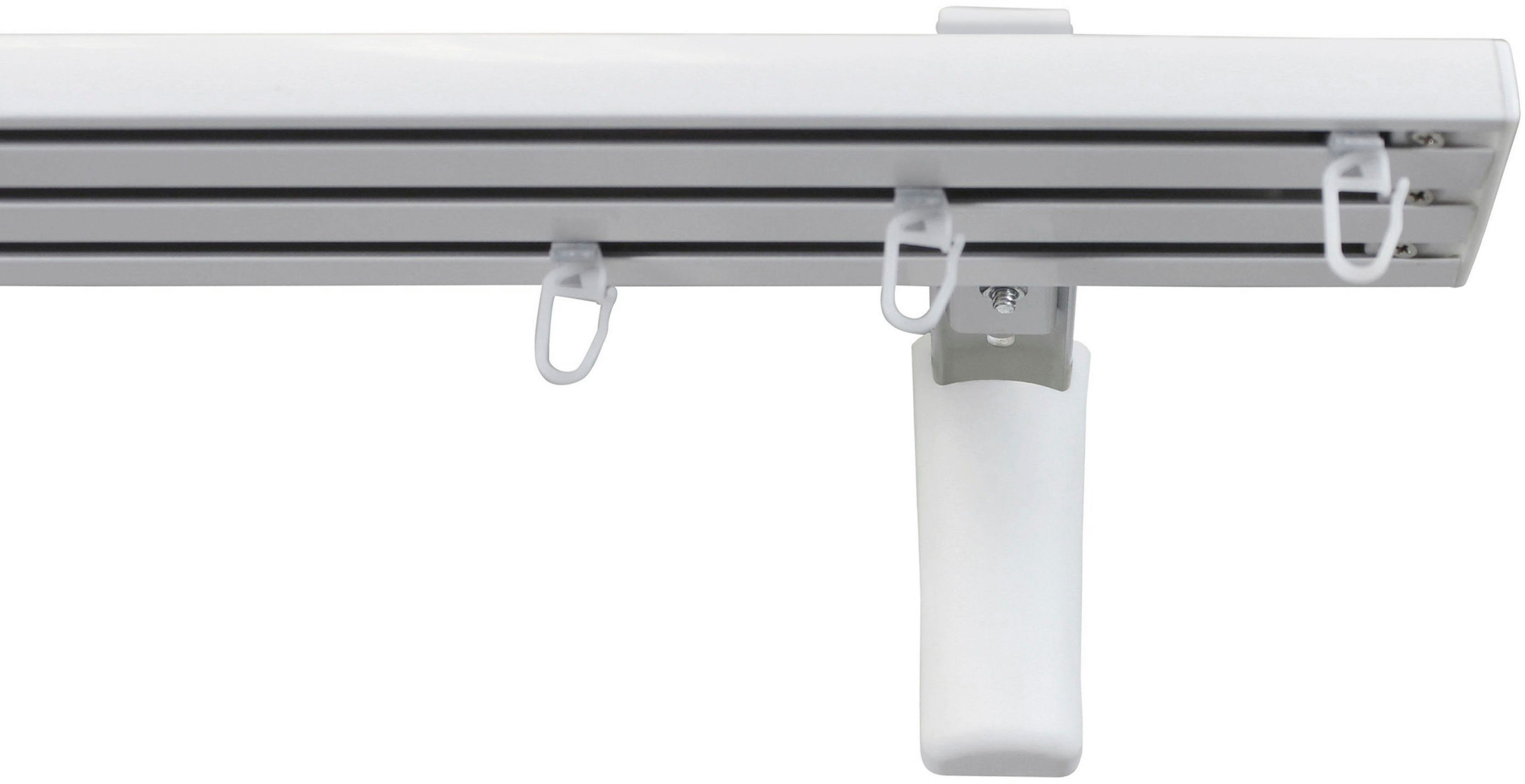 Gardinenschiene »Flächenvorhangschiene Compact«, GARESA, 3-läufig,  Wunschmaßlänge, für Paneele oder Vorhänge mit Gleiter, mit Profilverbinder  verlängerbar online kaufen | OTTO