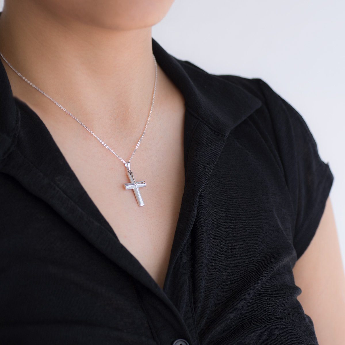 Materia Kettenanhänger Kreuz Silber satiniert KA-22-Silber, günstig online kaufen