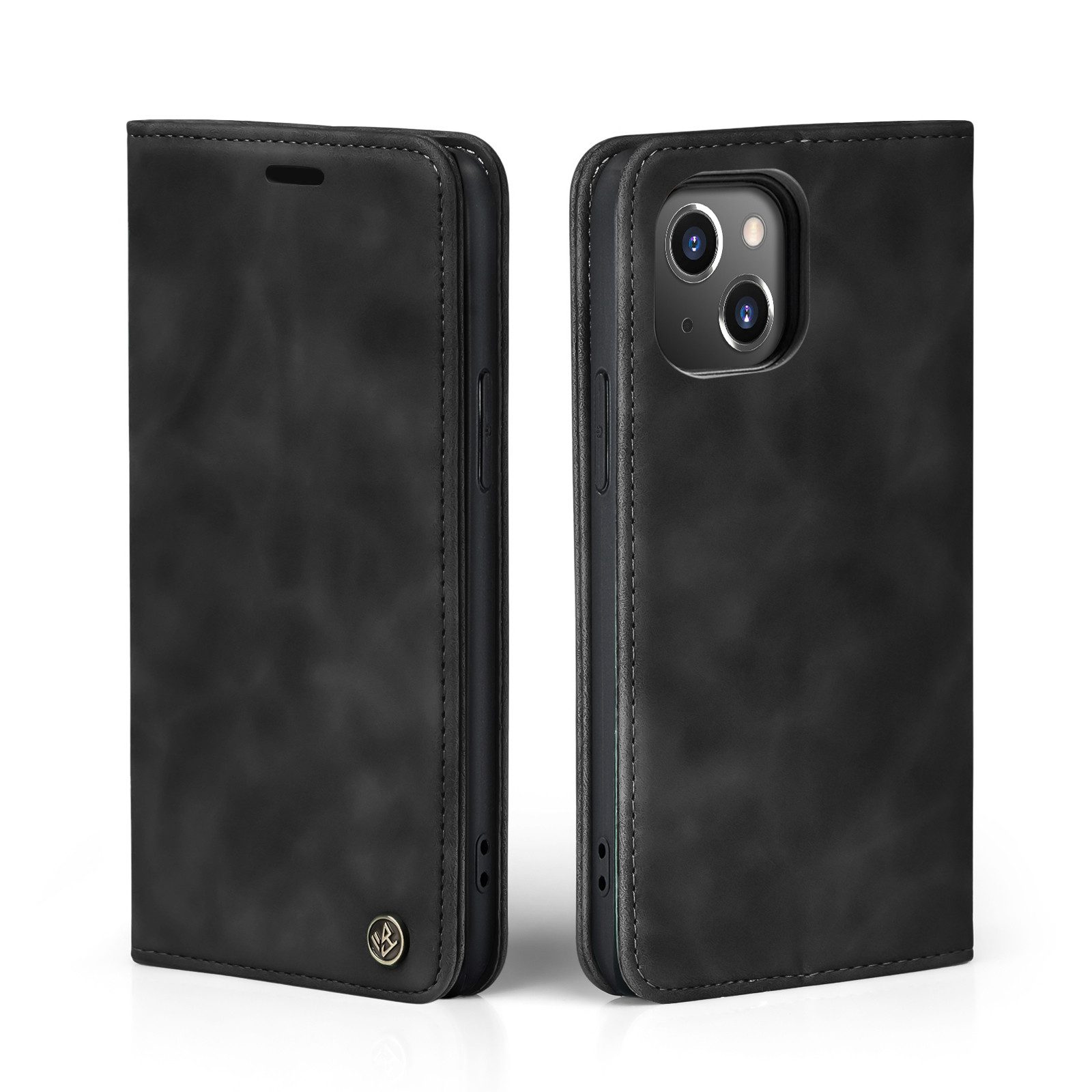 Tec-Expert Handyhülle Tasche Hülle für Apple iPhone 14 6.1 Zoll, 6.1, Cover Klapphülle Case mit Kartenfach Fliphülle aufstellbar
