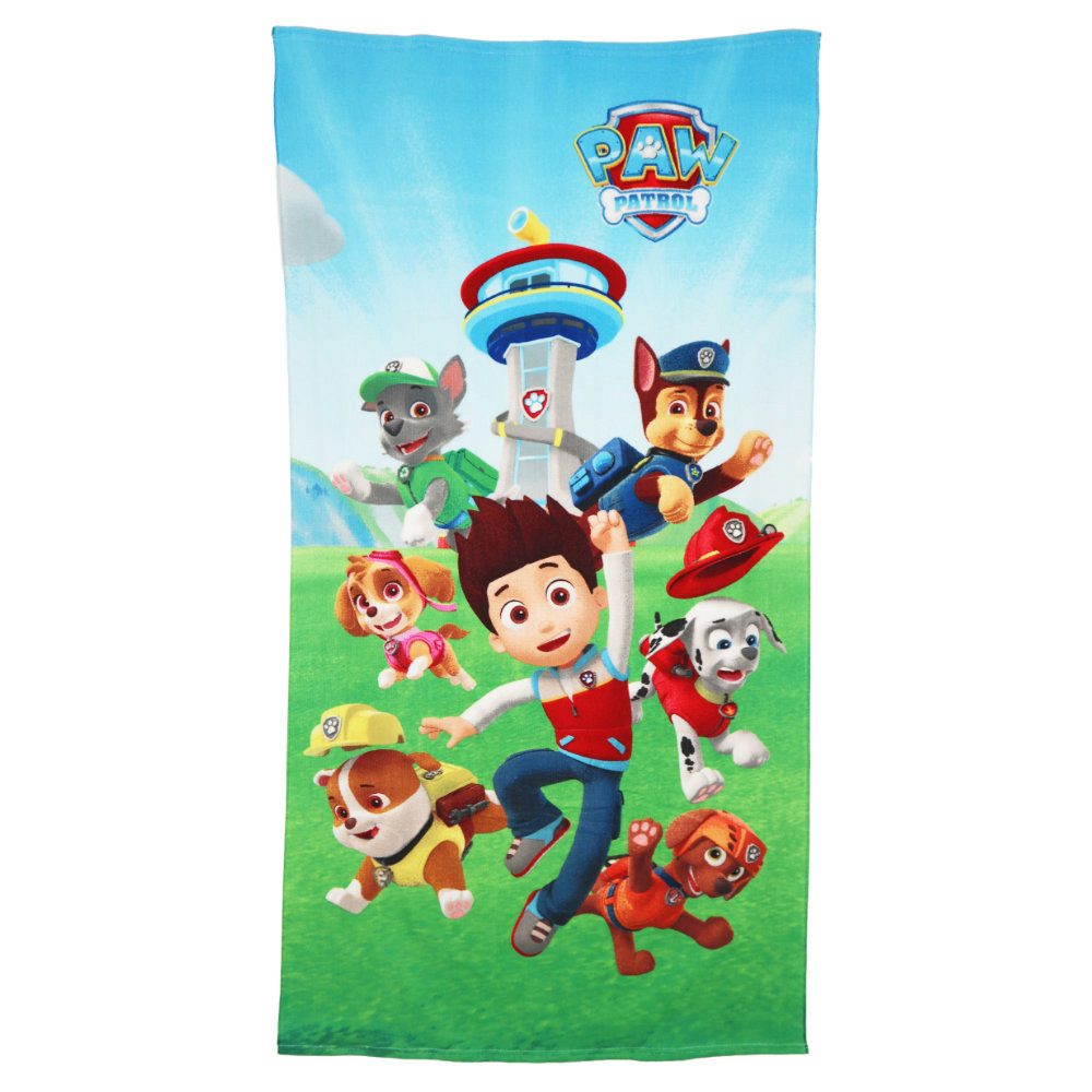 PAW PATROL Strandtuch Paw Patrol Chase Ryder Jungen Mikrofaser Badetuch 70x günstig online kaufen