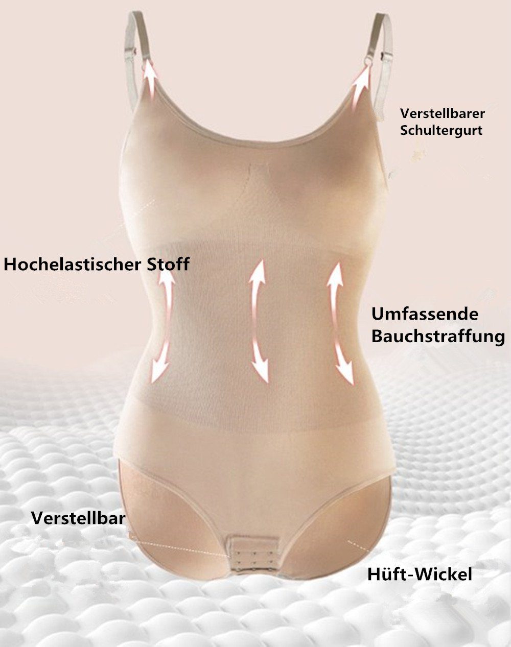 XDeer Body Damen-Body mit Spagettiträgern I Bodysuit Women I 3 Verschluss Haken I als Tanz-Body für Frauen