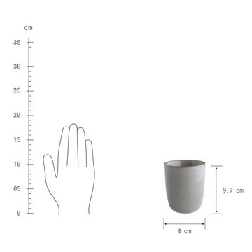 BUTLERS Tasse NATIVE Tasse ohne Henkel 300ml, Steinzeug