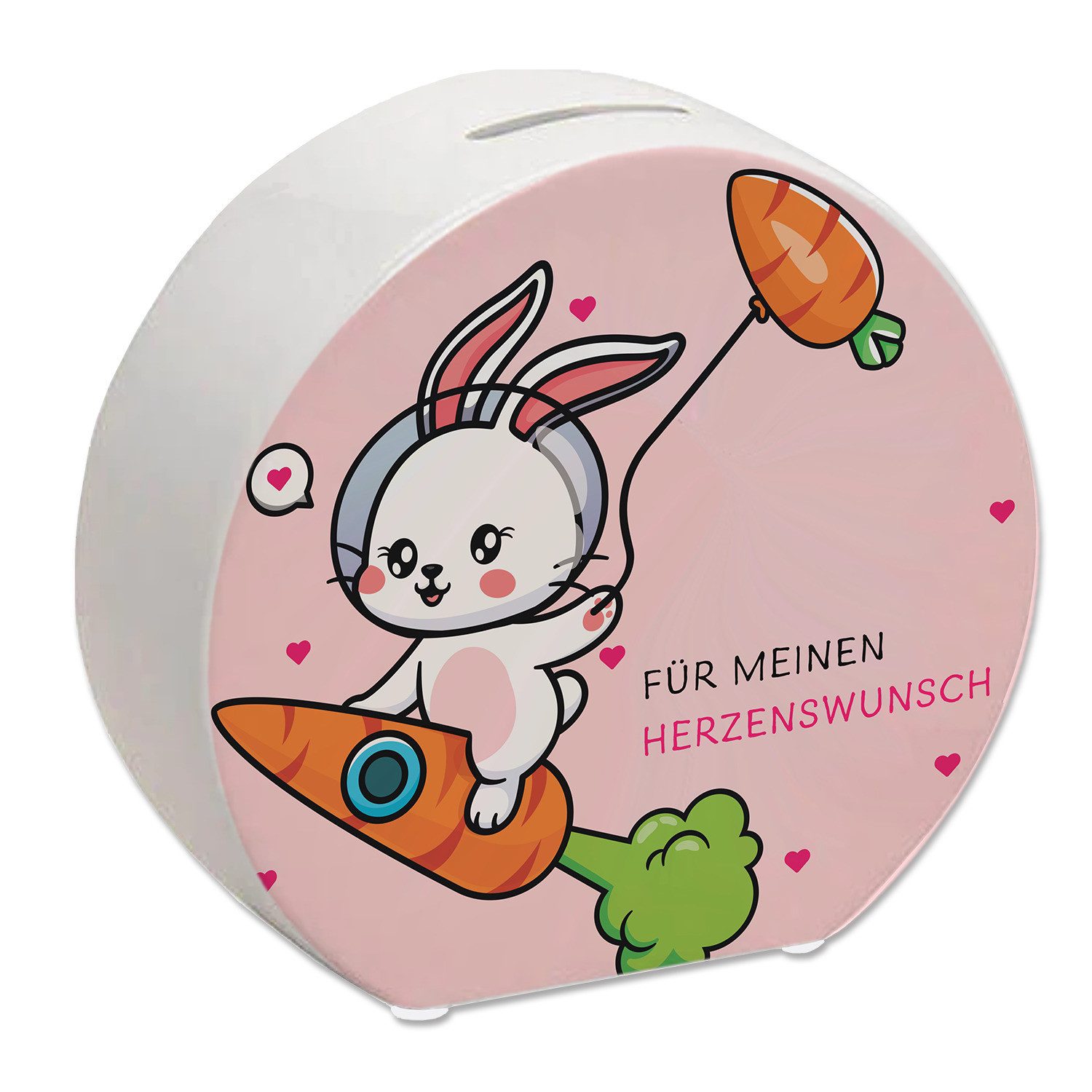 speecheese Spardose Niedliche Spardose mit Häschen Motiv - Für meinen Herzenswunsch